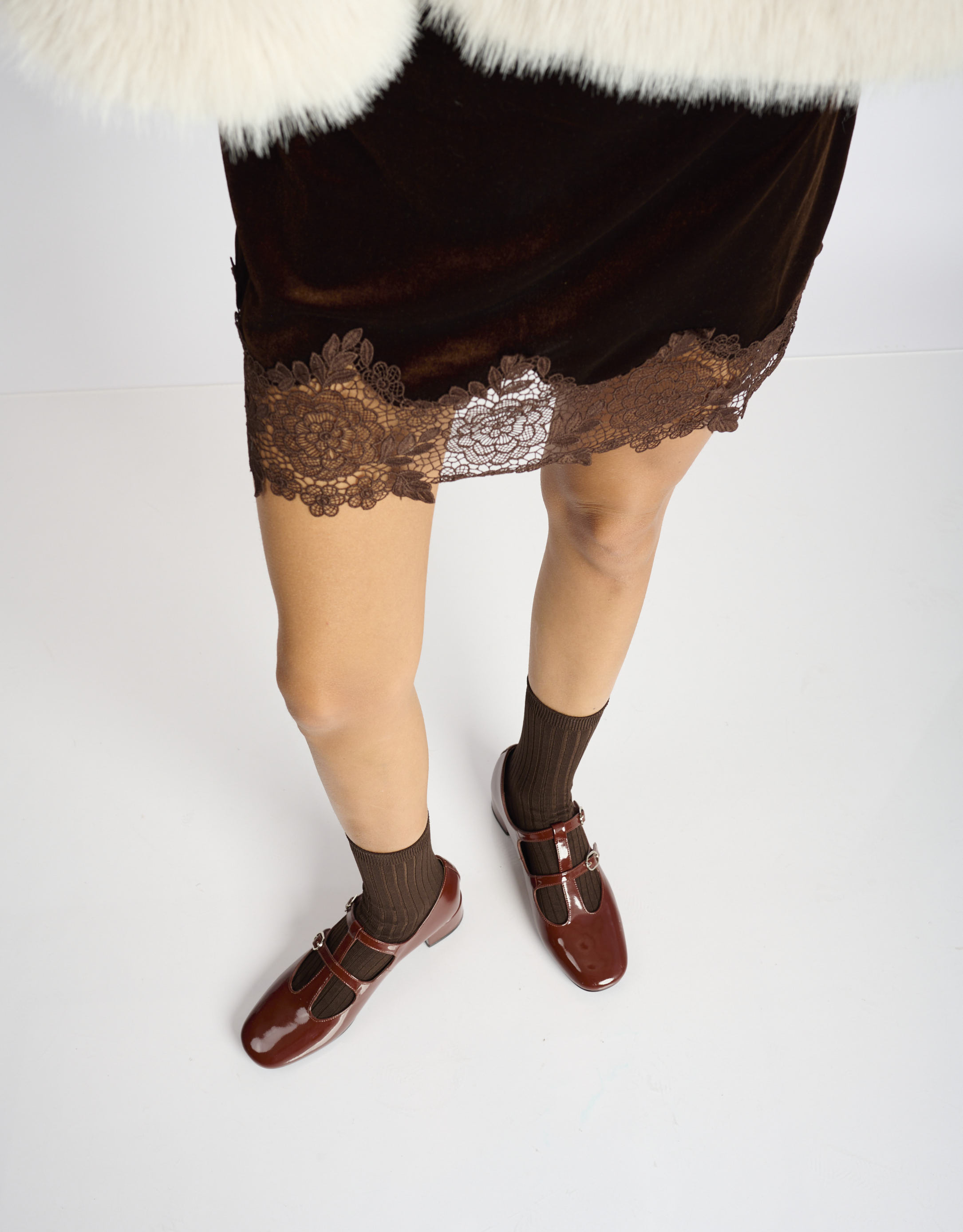 נעלי נשים - Jeffrey Campbell - נעלי בובה לק FILMSTART - בורדו3