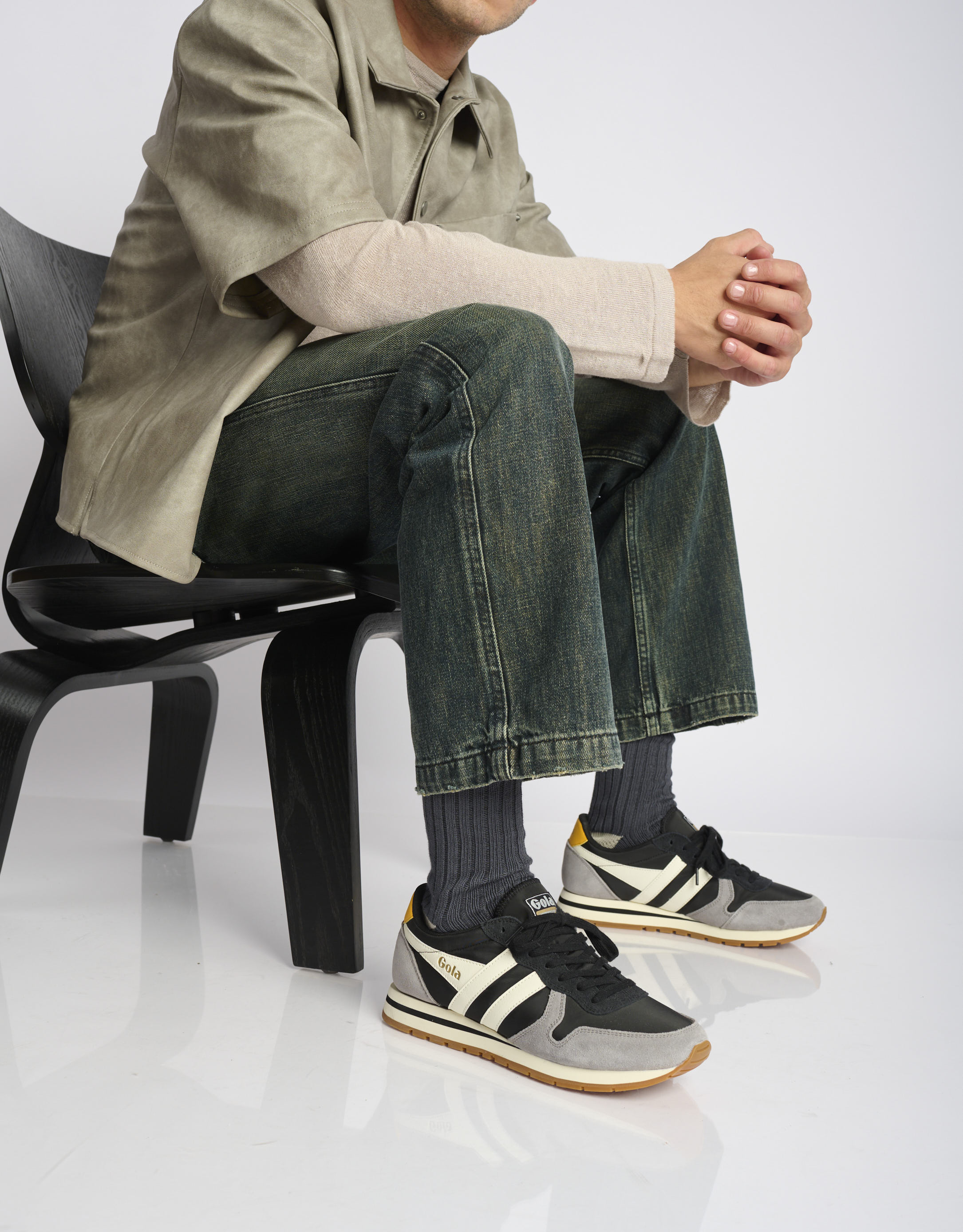 נעלי גברים - Gola - סניקרס DAYTONA CHUTE - שחור אפור1