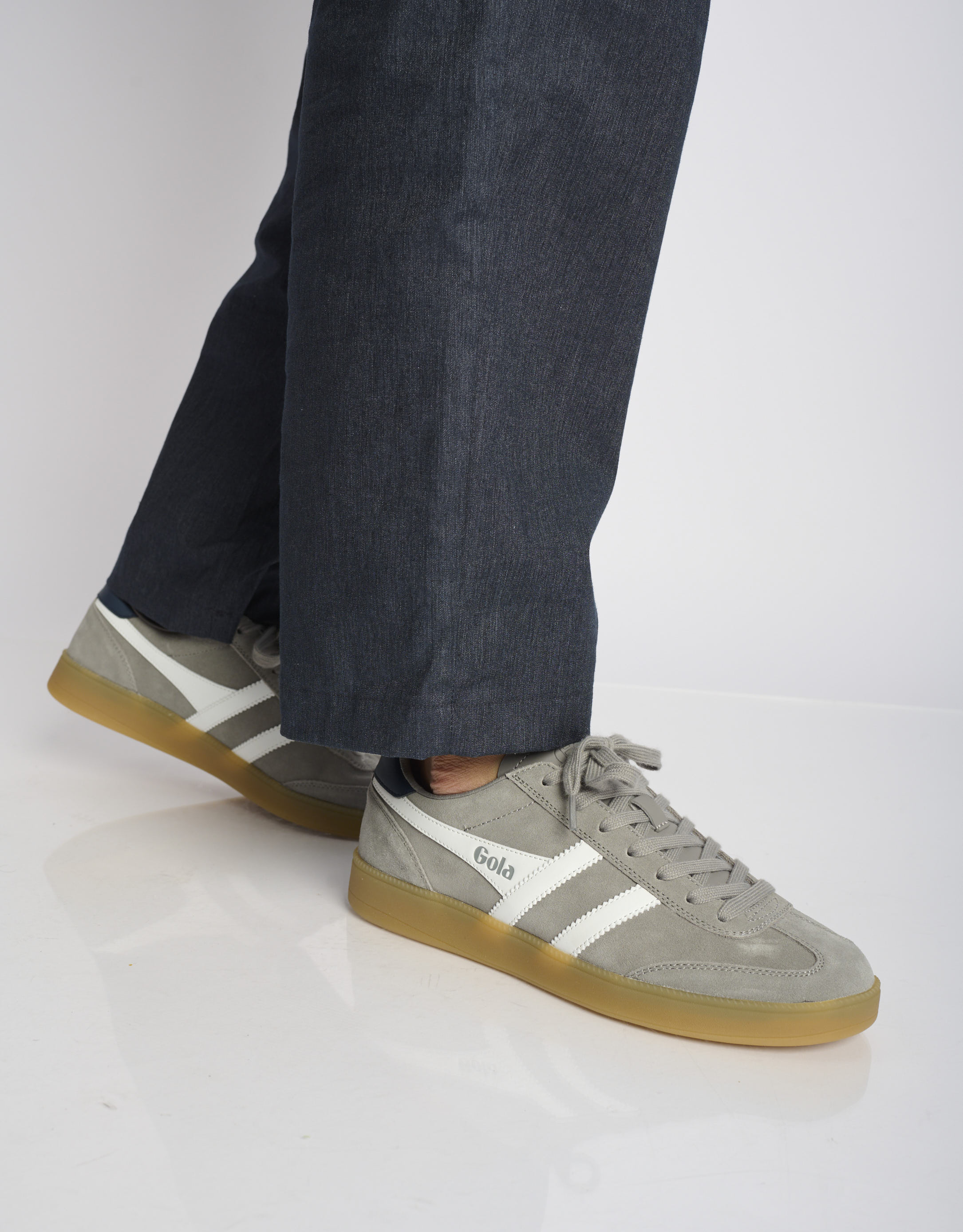 נעלי גברים - Gola - סניקרס זמש VIPER - אפור3