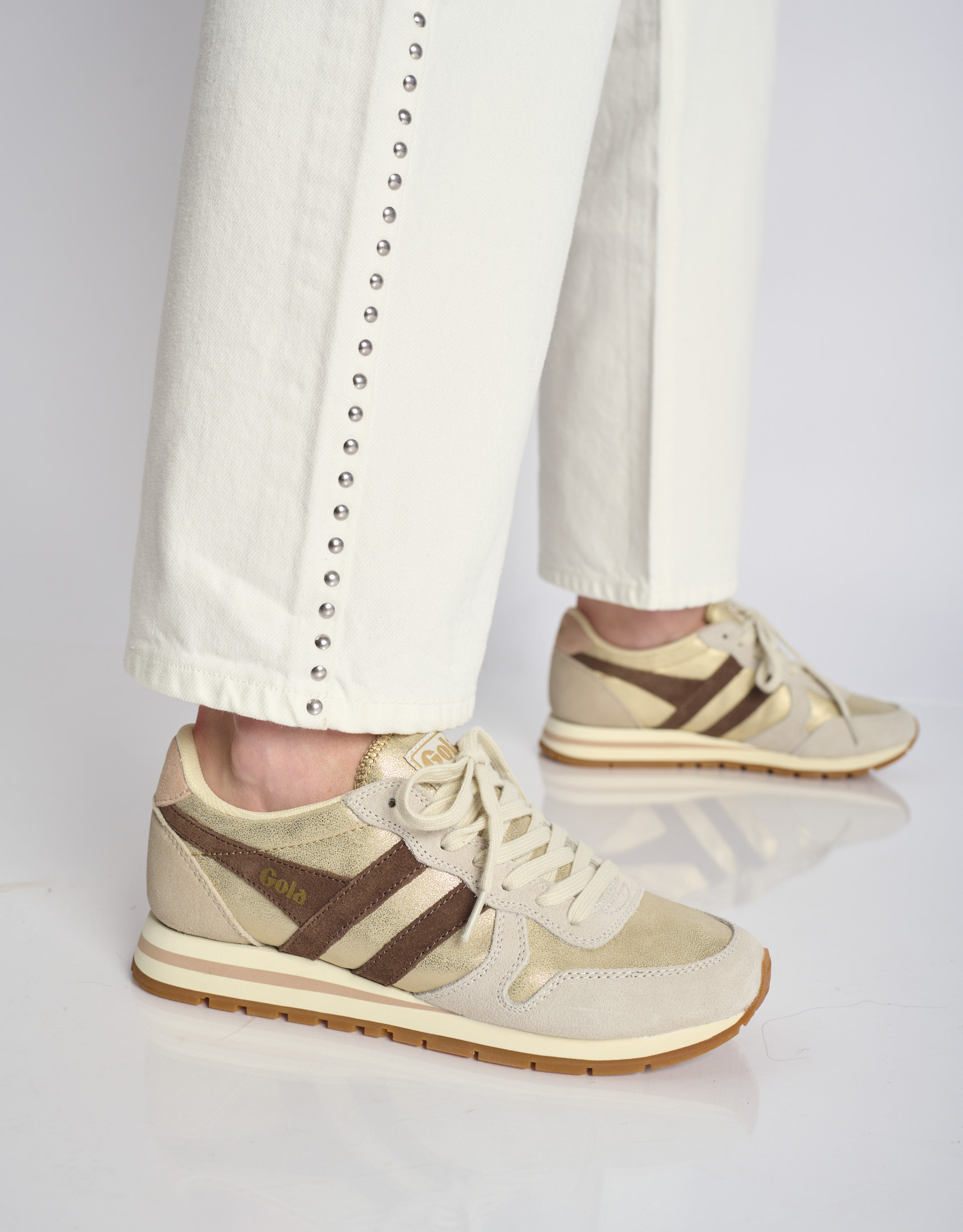 נעלי נשים - Gola - סניקרס DAYTONA BLAZE - זהב   חום4