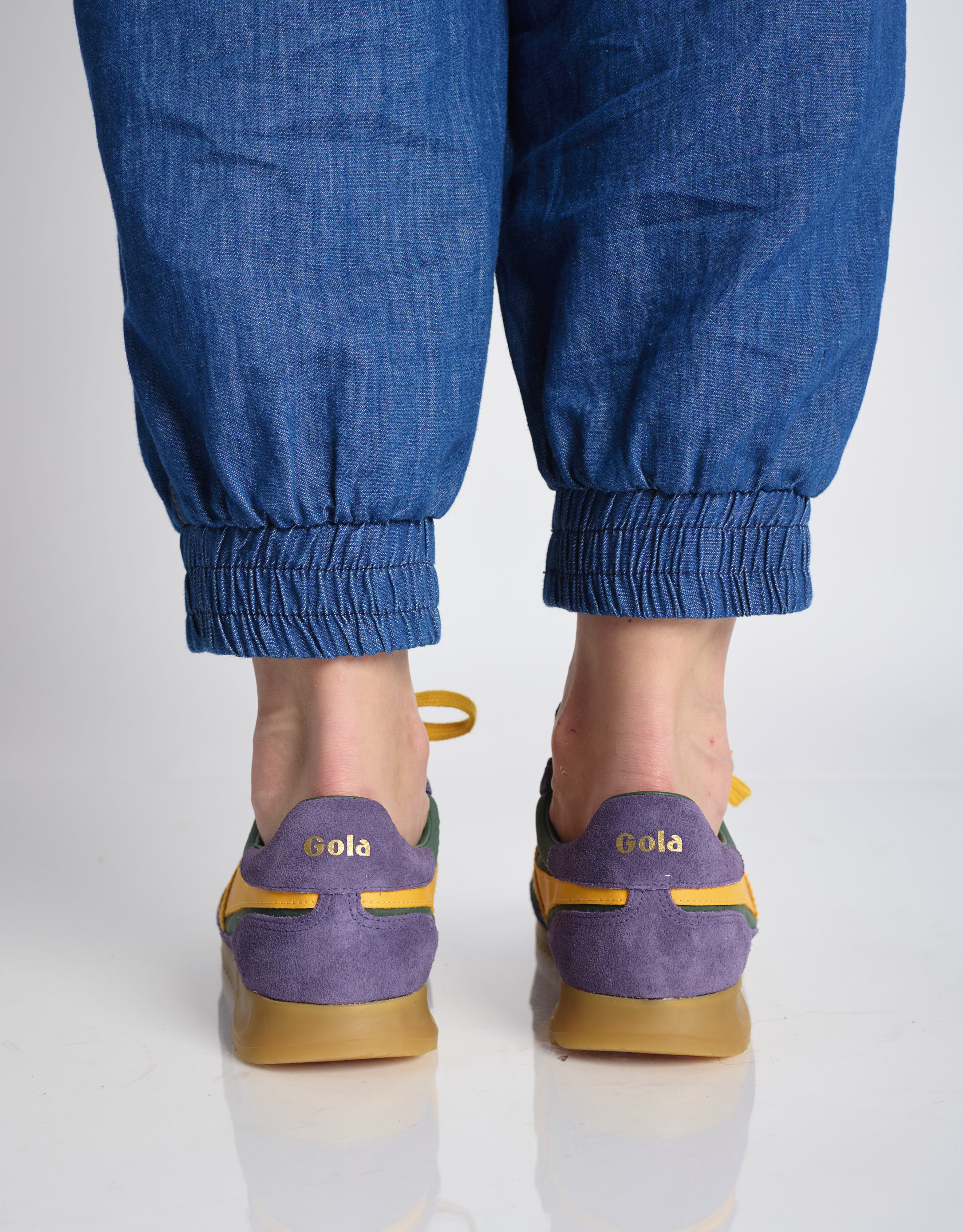 נעלי נשים - Gola - סניקרס צבעוני FIREFLY - סגול   צהוב4