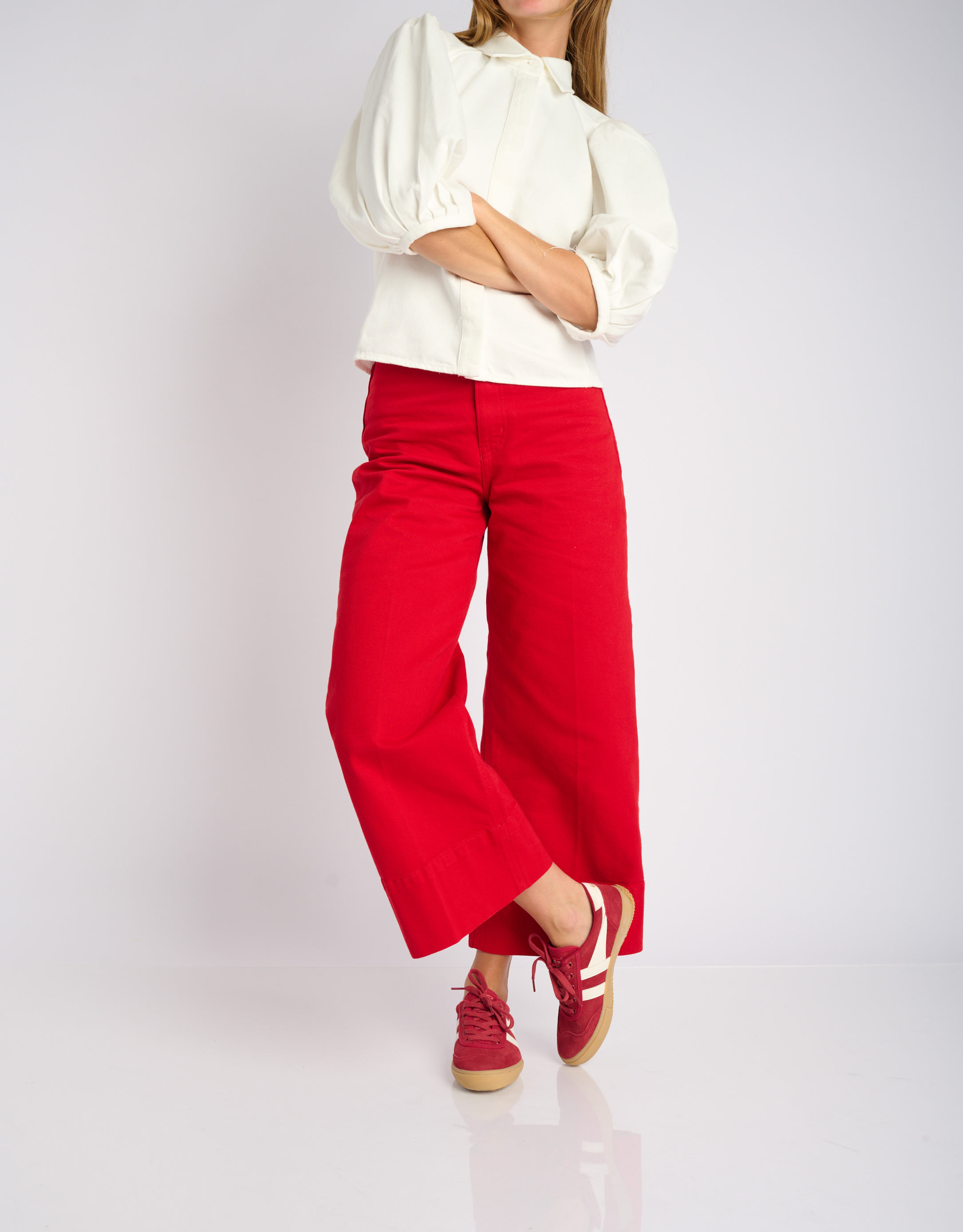 נעלי נשים - Gola - סניקרס זמש BADMINTON - אדום1