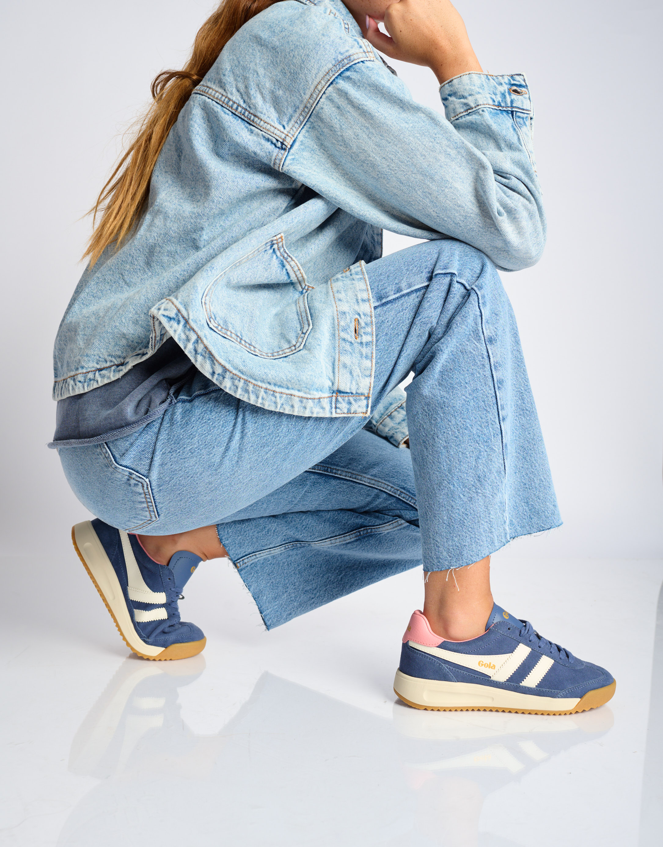 נעלי נשים - Gola - סניקרס זמש  TORNADO 88 - כחול1