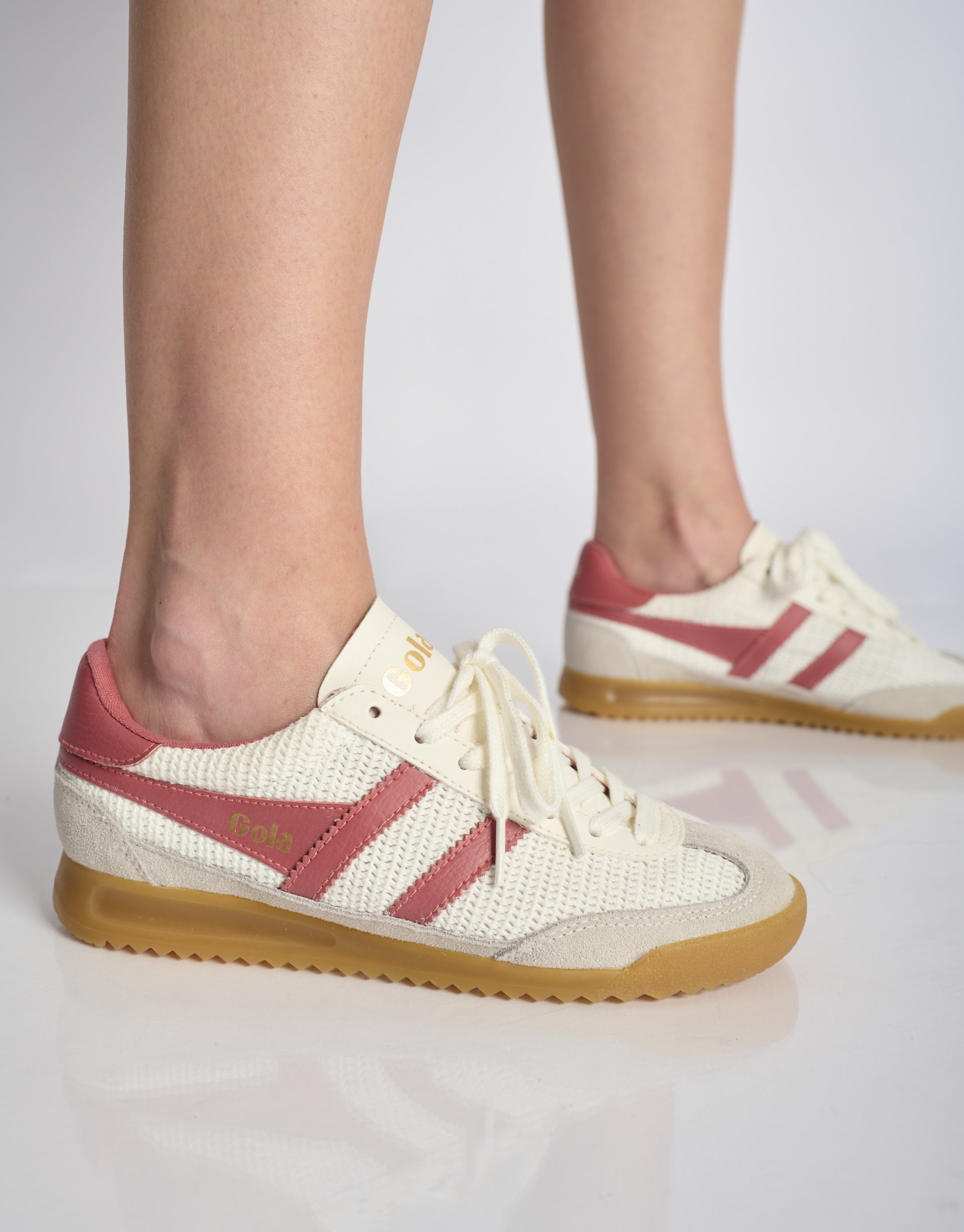נעלי נשים - Gola - סניקרס TORNADO ZEPHYR - לבן   ורוד2