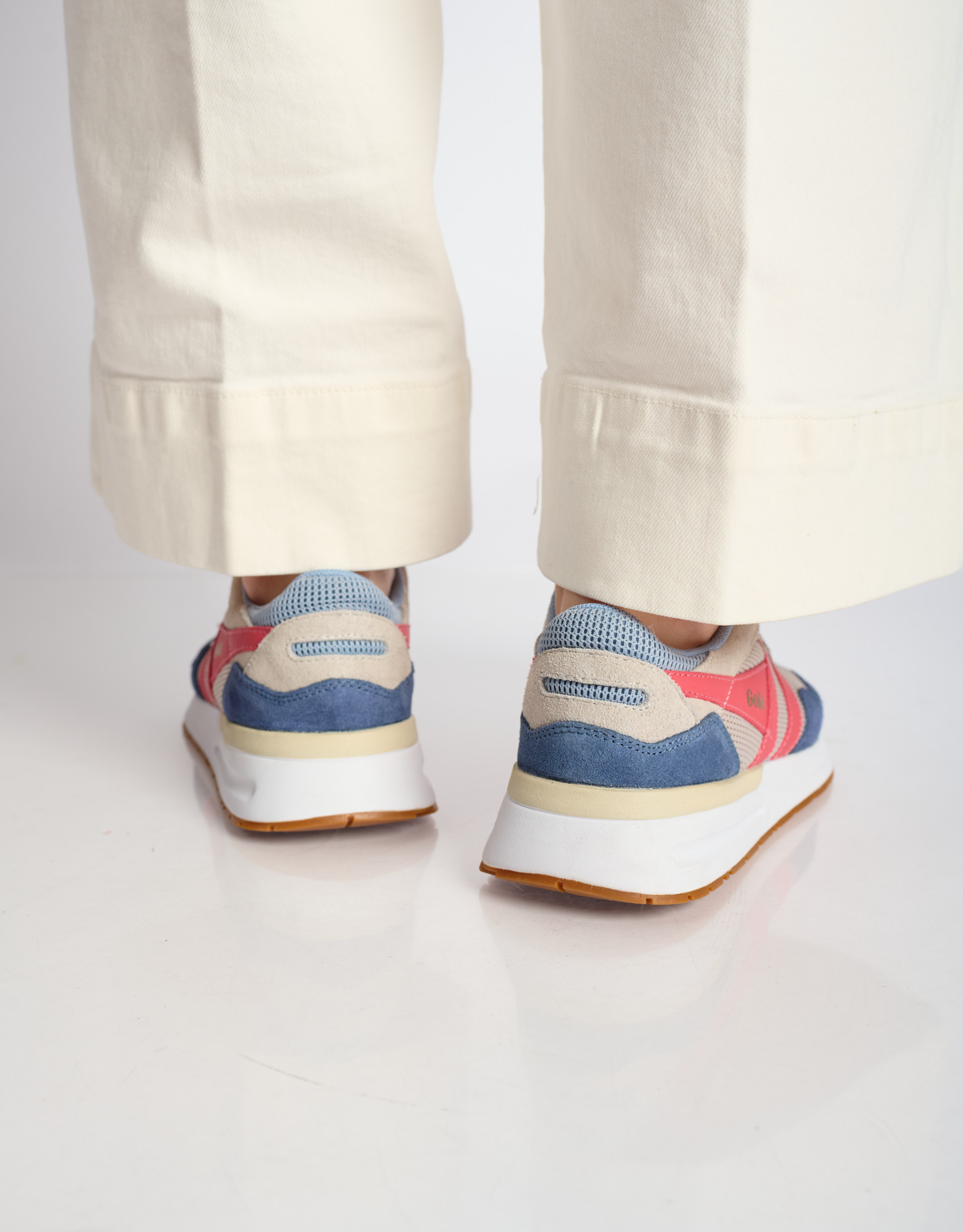 נעלי נשים - Gola - סניקרס DELTA - אופוויט ורוד4