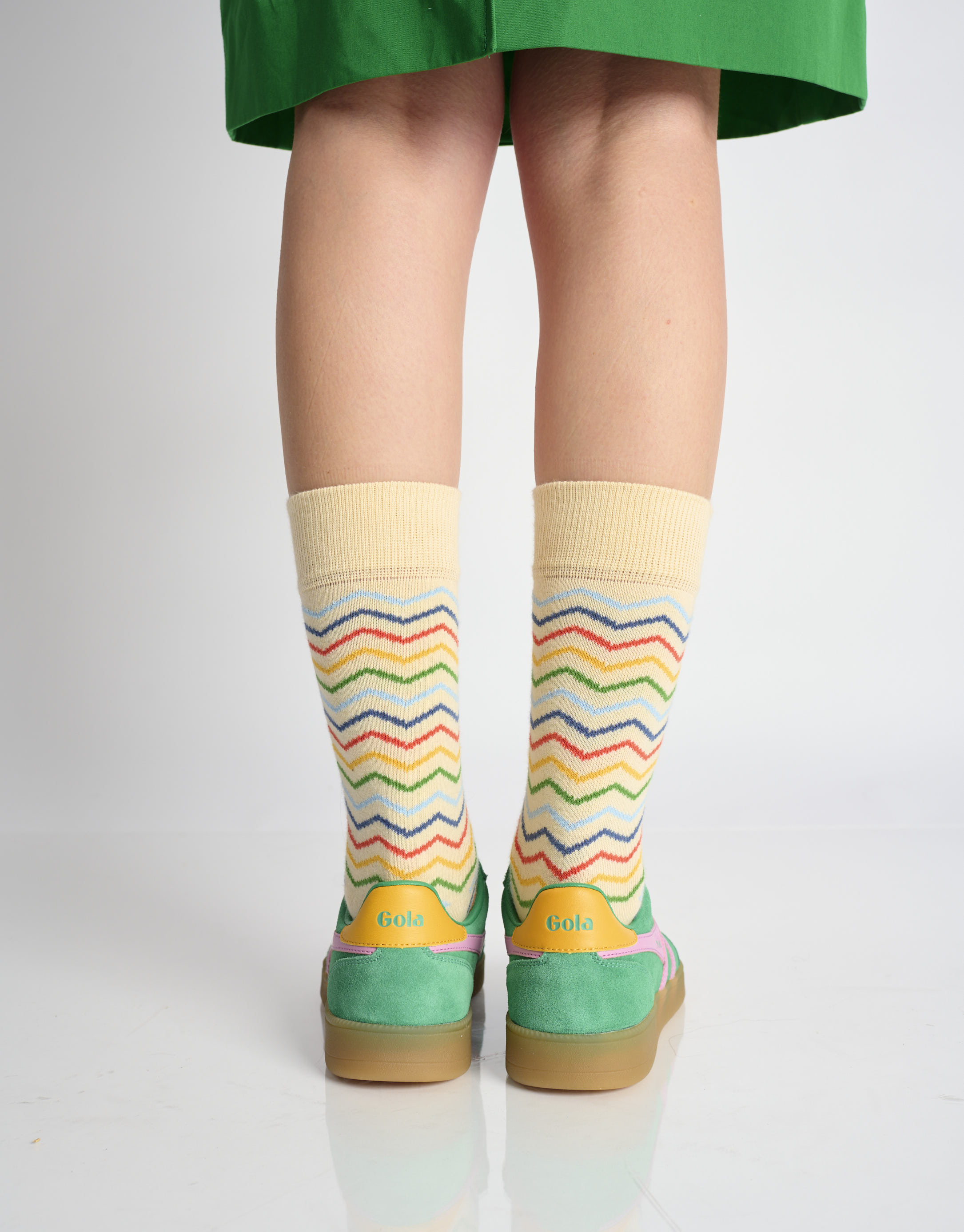 נעלי נשים - Gola - סניקס זמש צבעוני VIPER - ירוק4