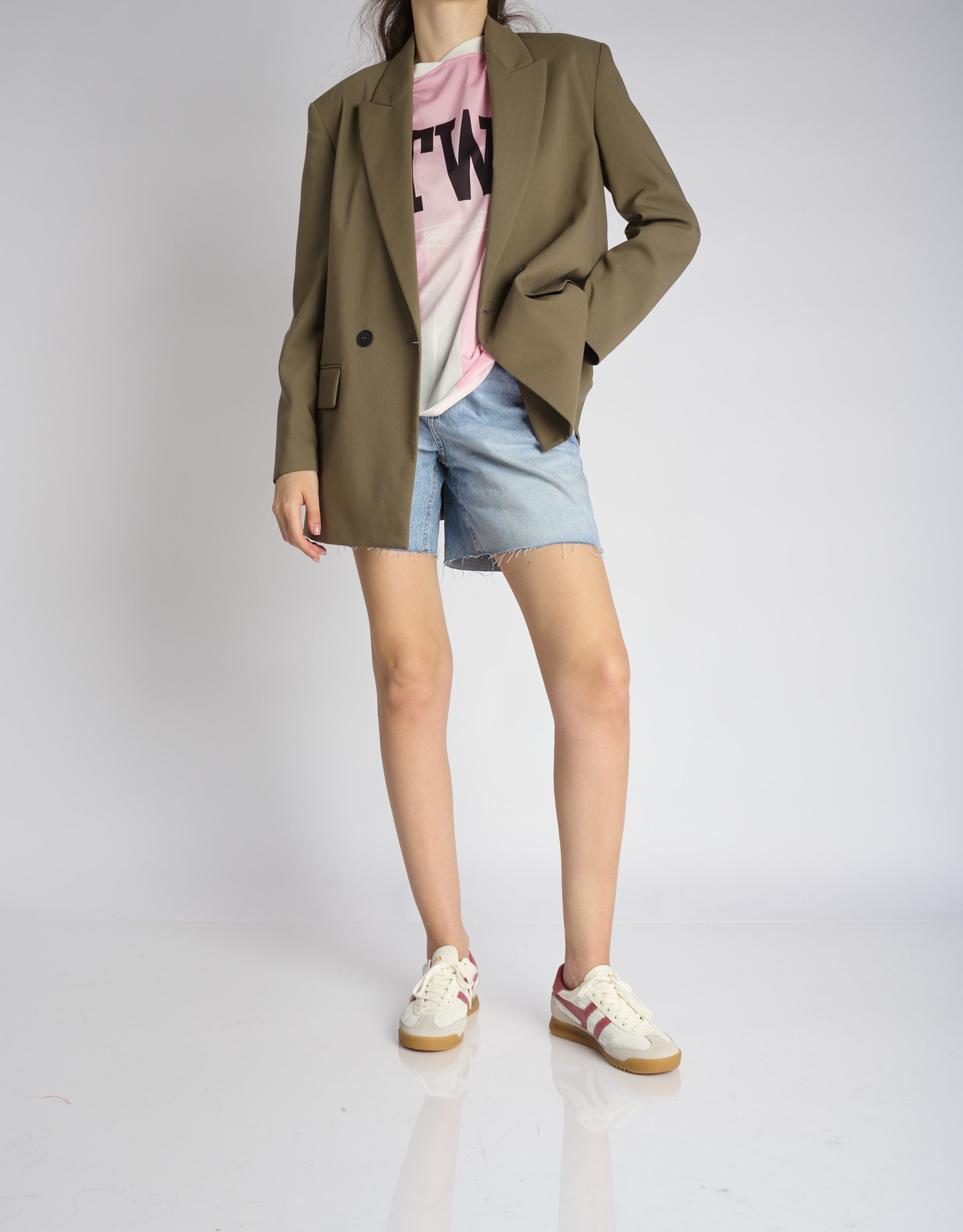 נעלי נשים - Gola - סניקרס TORNADO ZEPHYR - לבן   ורוד3