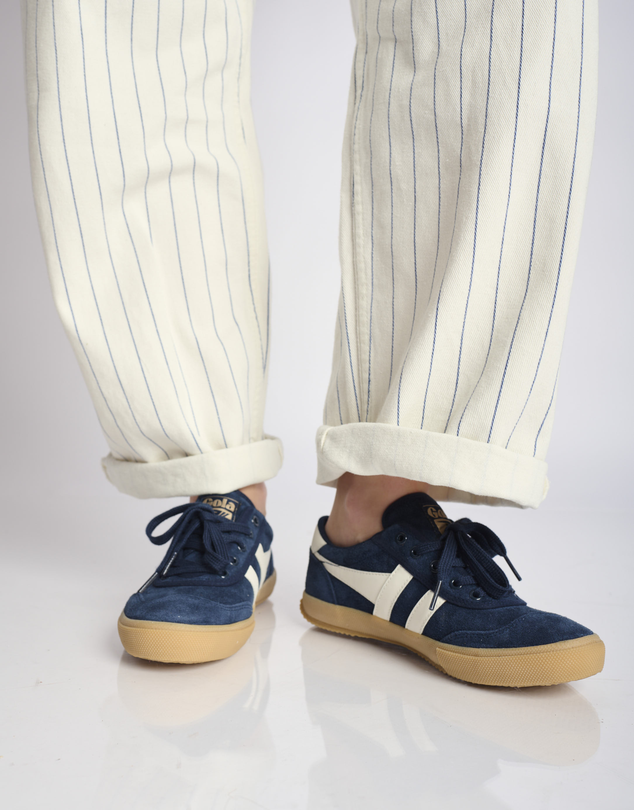 נעלי נשים - Gola - סניקרס זמש BADMINTON - כחול2