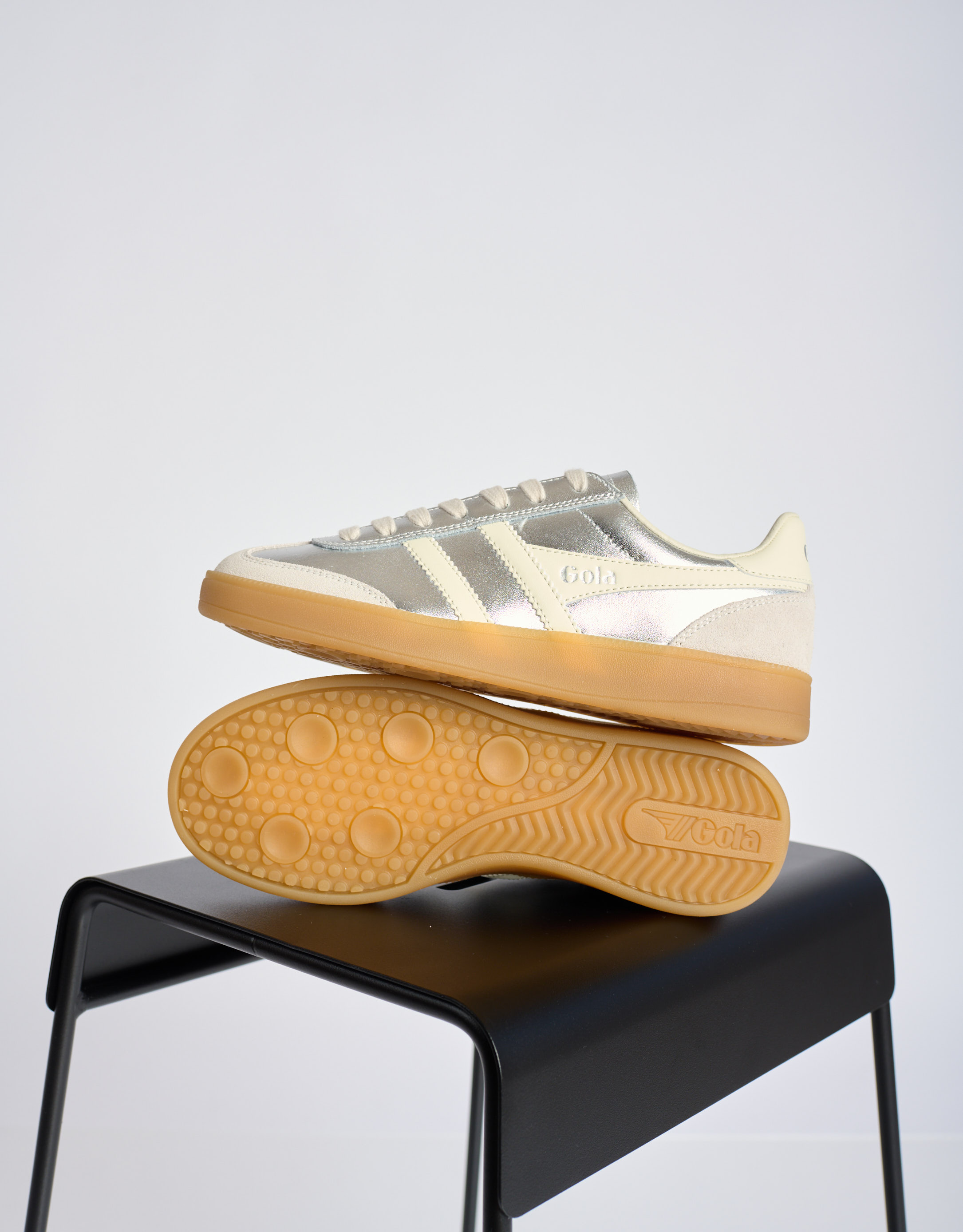 נעלי נשים - Gola - סניקרס מטאלי VIPER - כסף3