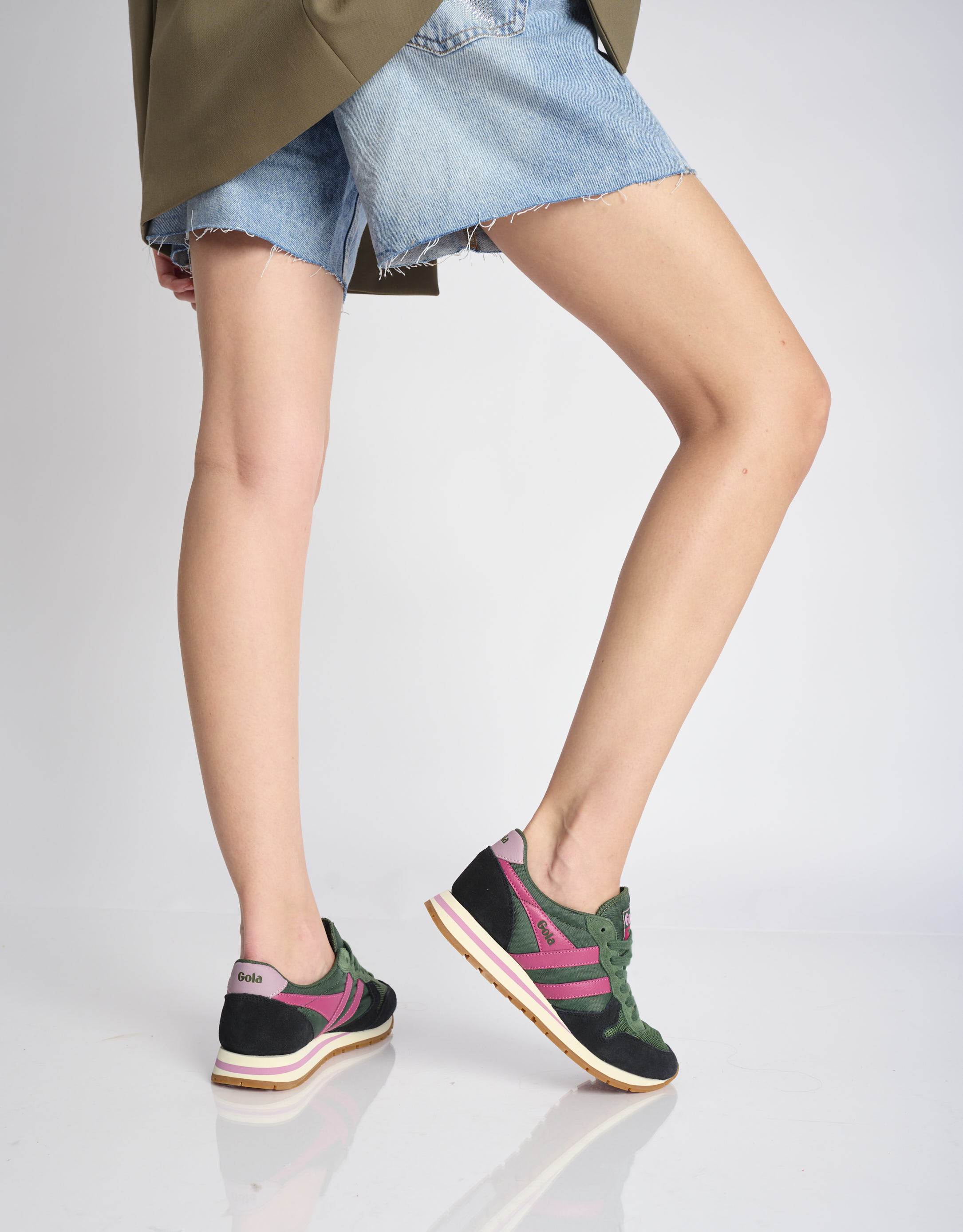 נעלי נשים - Gola - סניקרס DAYTONA - ירוק   ורוד3