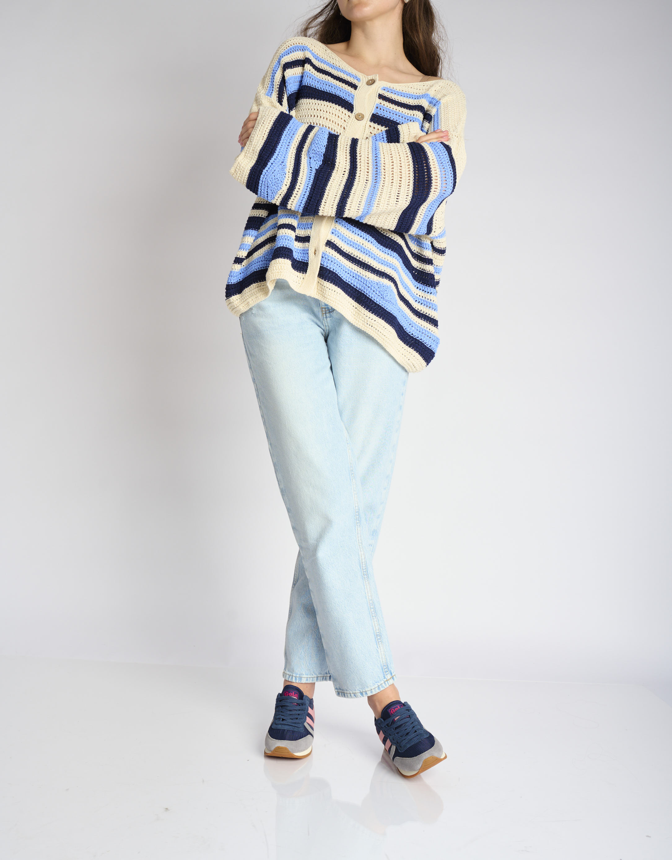 נעלי נשים - Gola - סניקרס DAYTONA - כחול   ורוד3