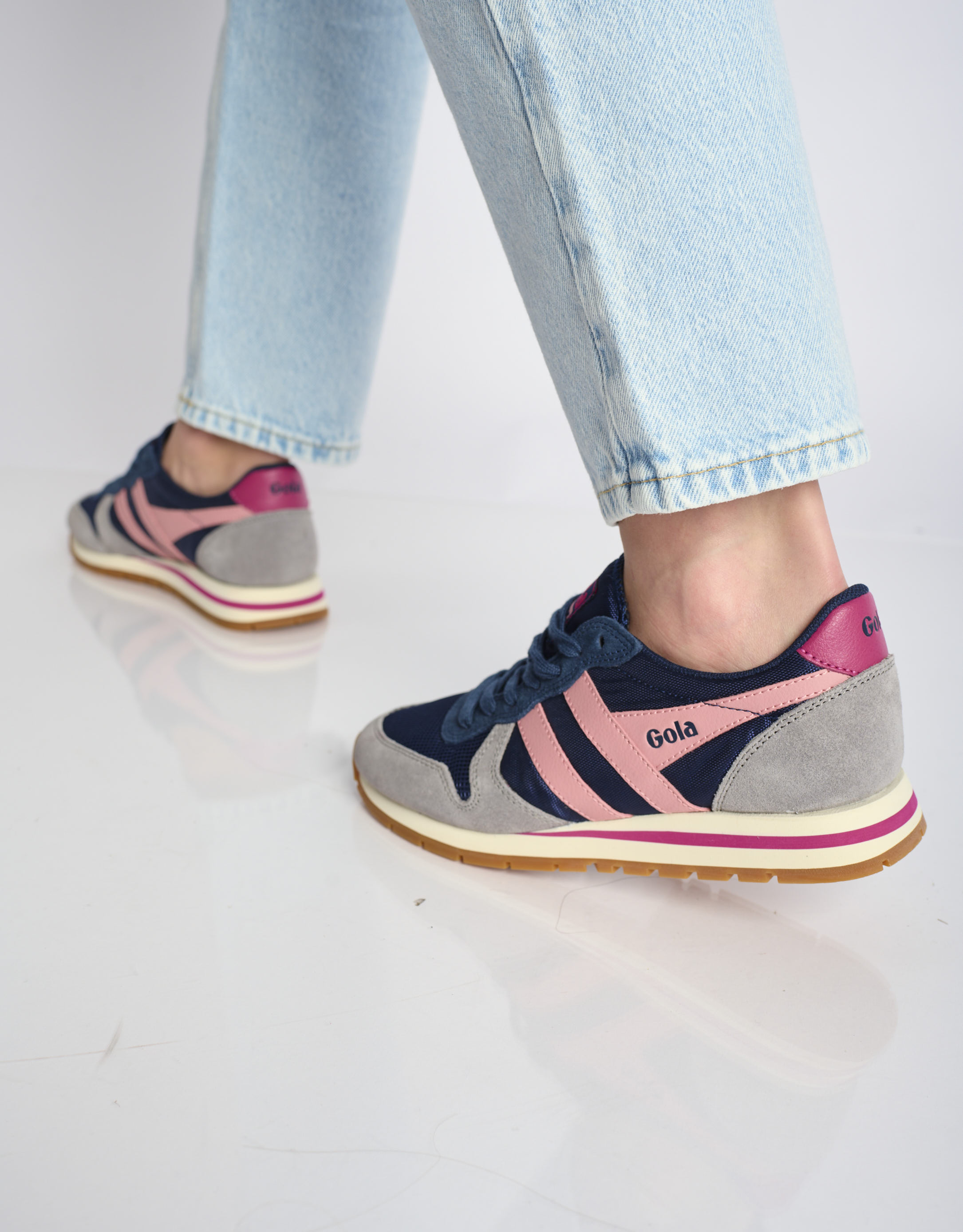 נעלי נשים - Gola - סניקרס DAYTONA - כחול   ורוד4