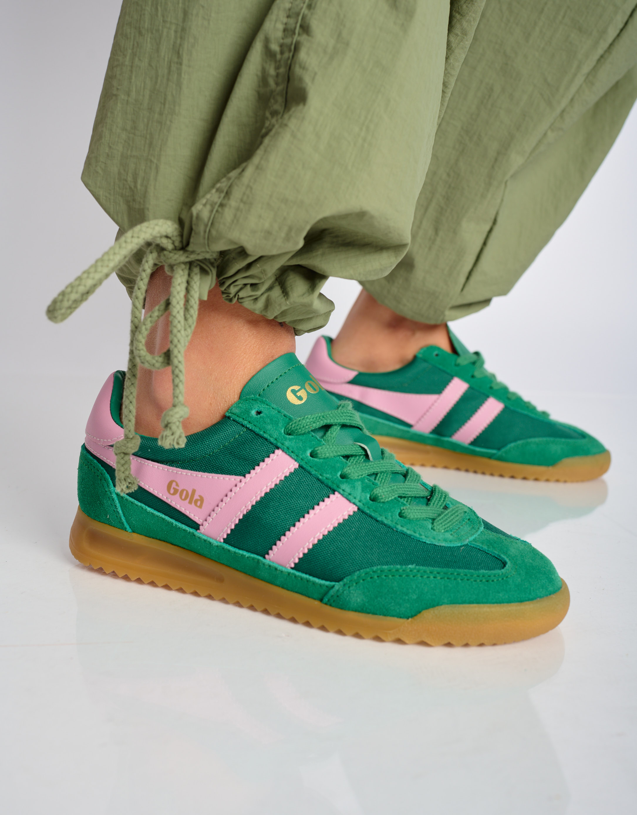 נעלי נשים - Gola - סניקרס TORNADO - ירוק   ורוד4