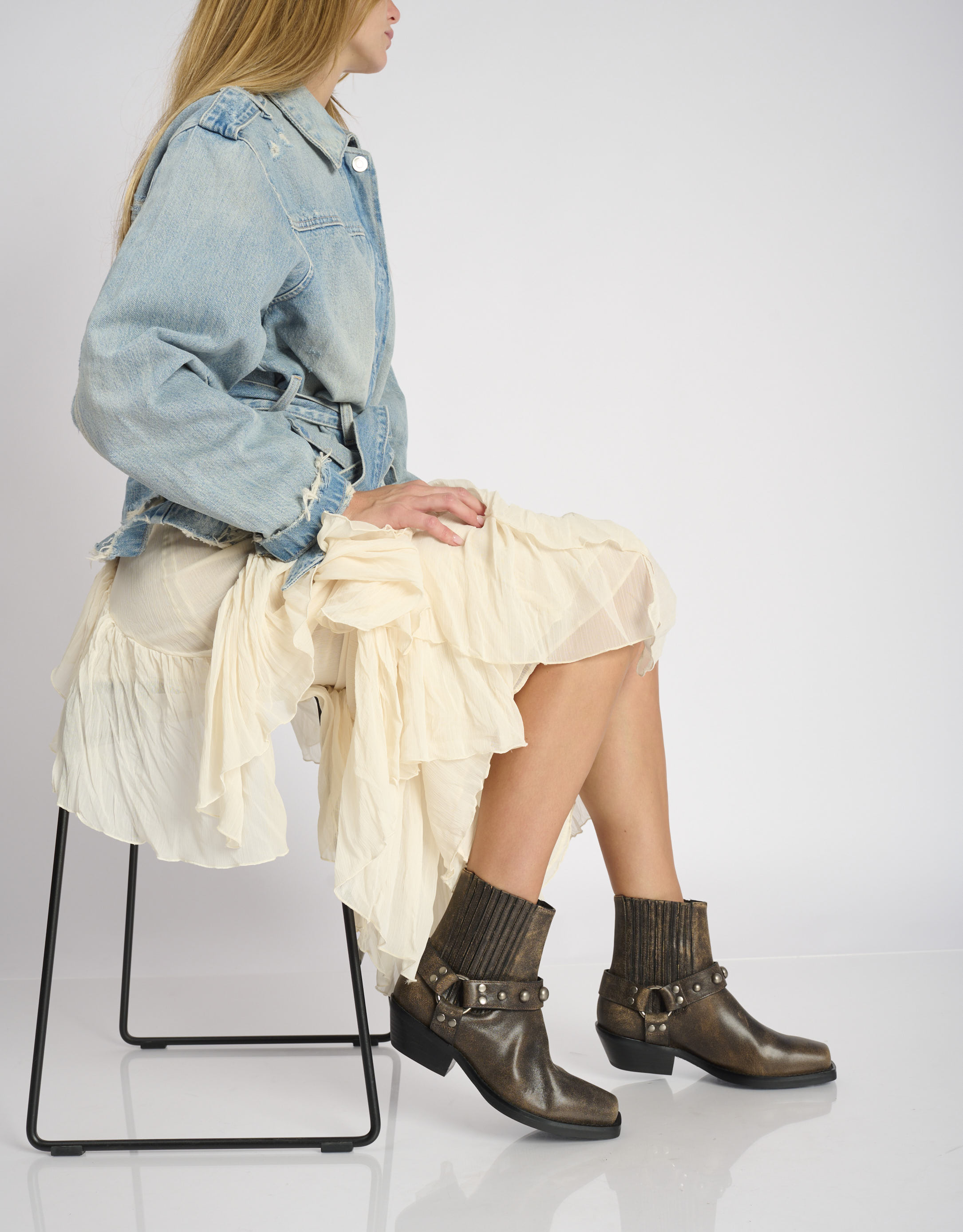 נעלי נשים -  - מגפוני בוקרים ANANDA - חום2