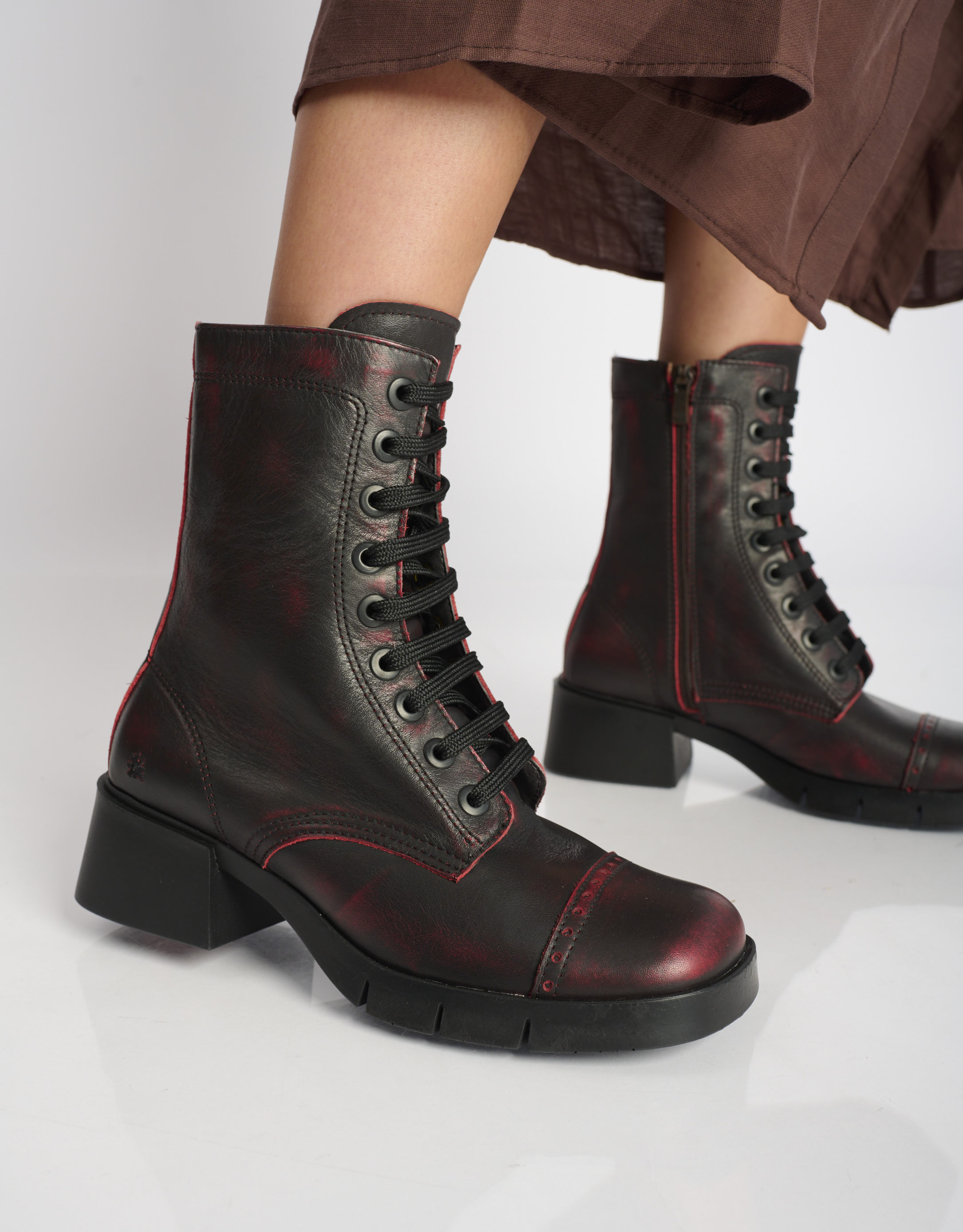 נעלי נשים - Art - מגפון שרוכים VARSOVIA - בורדו1