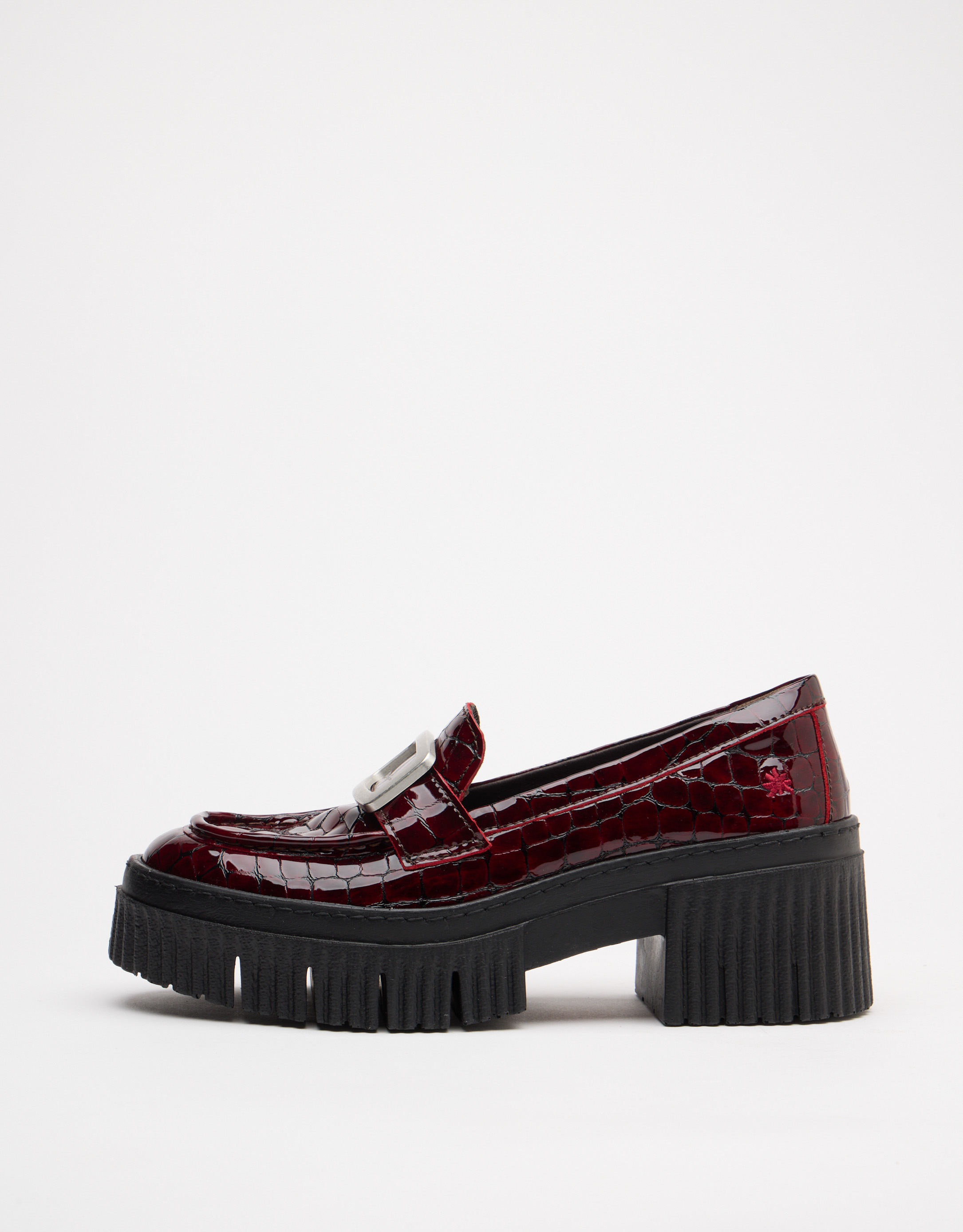 נעלי נשים - Art - נעלי מוקסין עם אבזם YORK - בורדו4