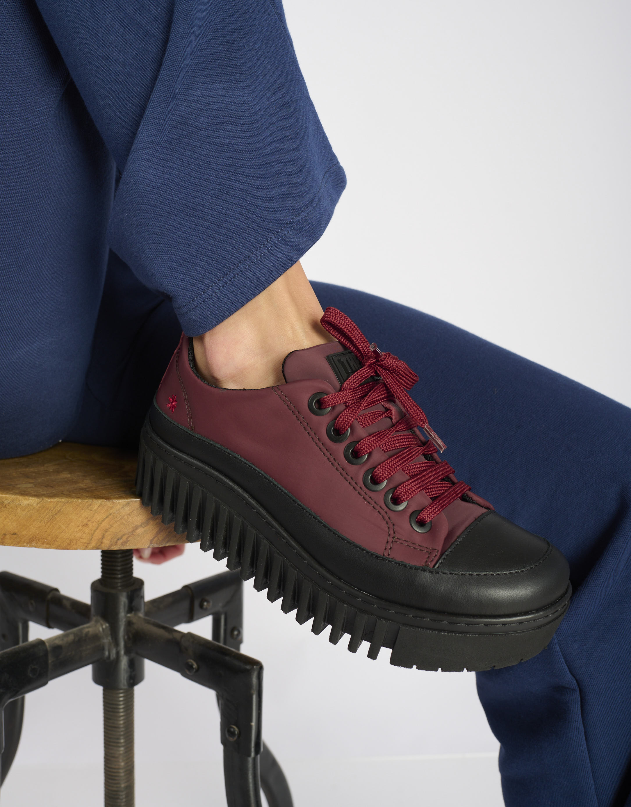 נעלי נשים - Art - נעלי שרוכים BRIGHTON - בורדו1