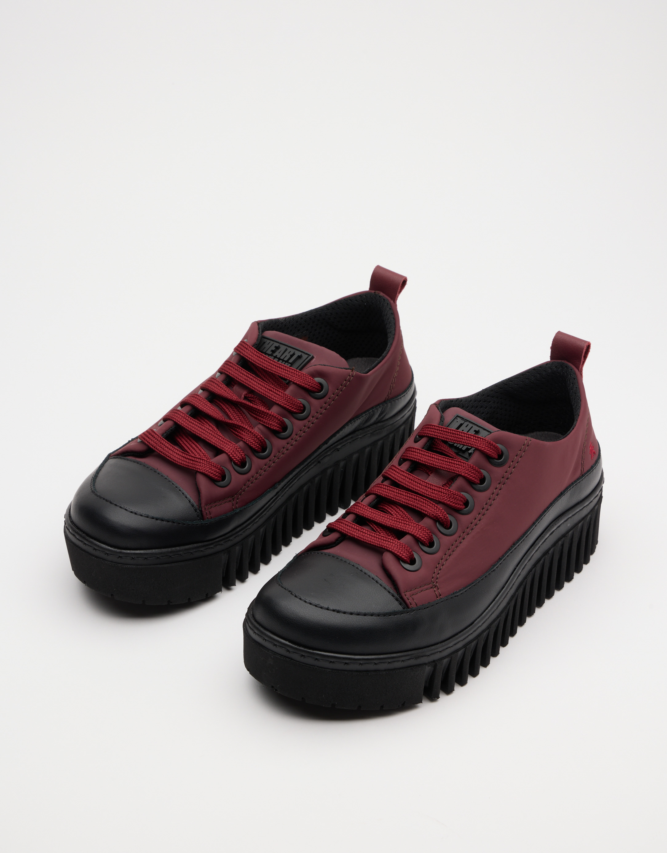 נעלי נשים - Art - נעלי שרוכים BRIGHTON - בורדו3