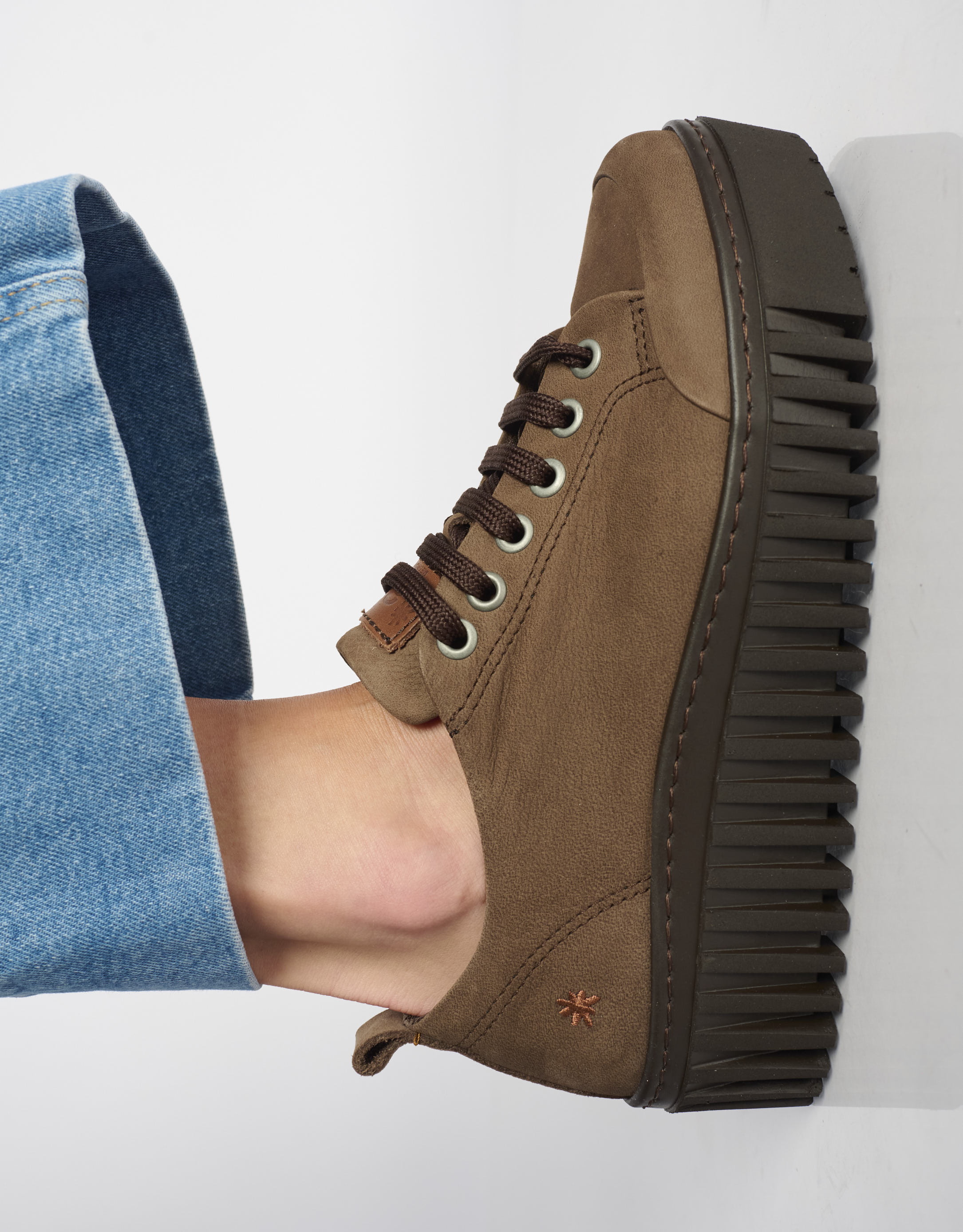 נעלי נשים - Art - נעלי עור שרוכים BRIGHTON - חום4