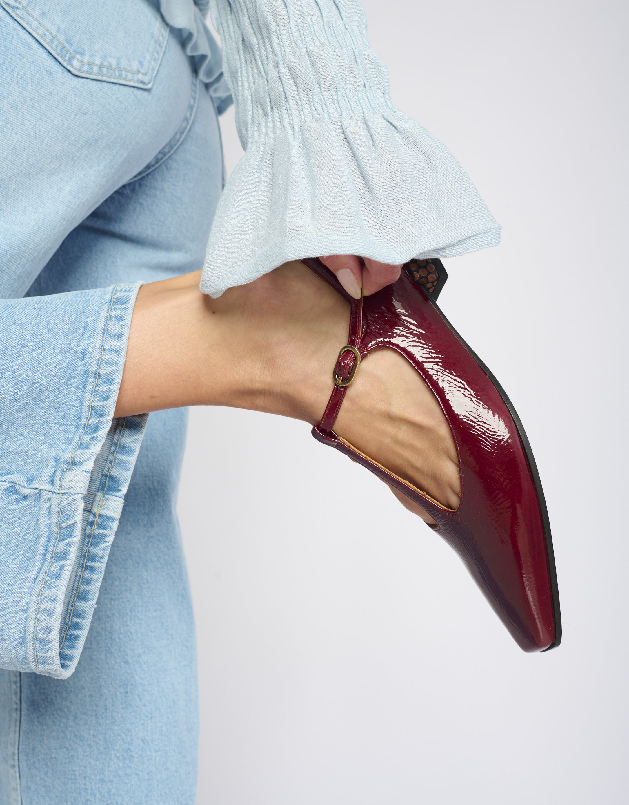 נעלי נשים - Chie Mihara - נעלי סירה שטוחות GATUS - בורדו1