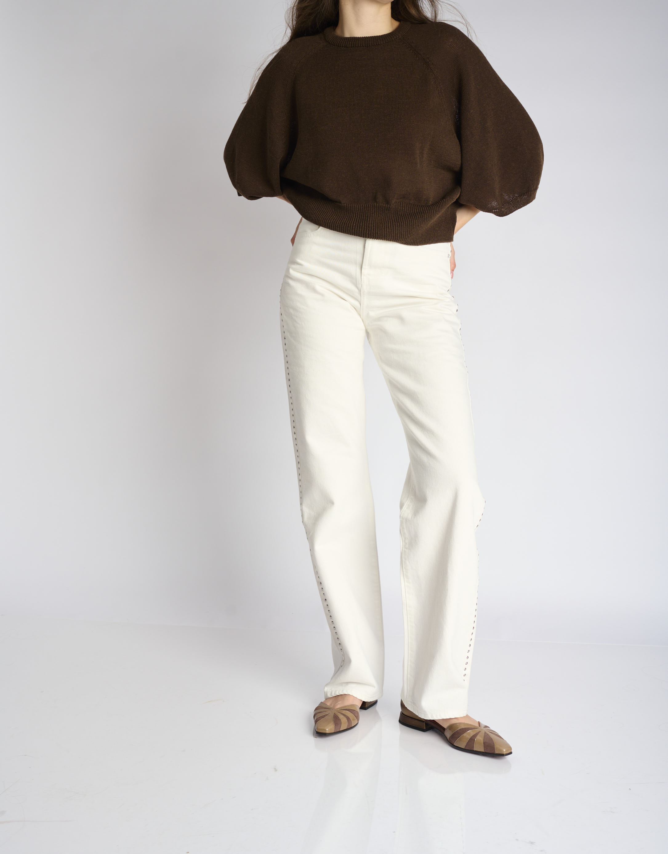 נעלי נשים - Chie Mihara - נעלי סירה שטוחות GASI - אפור חום2