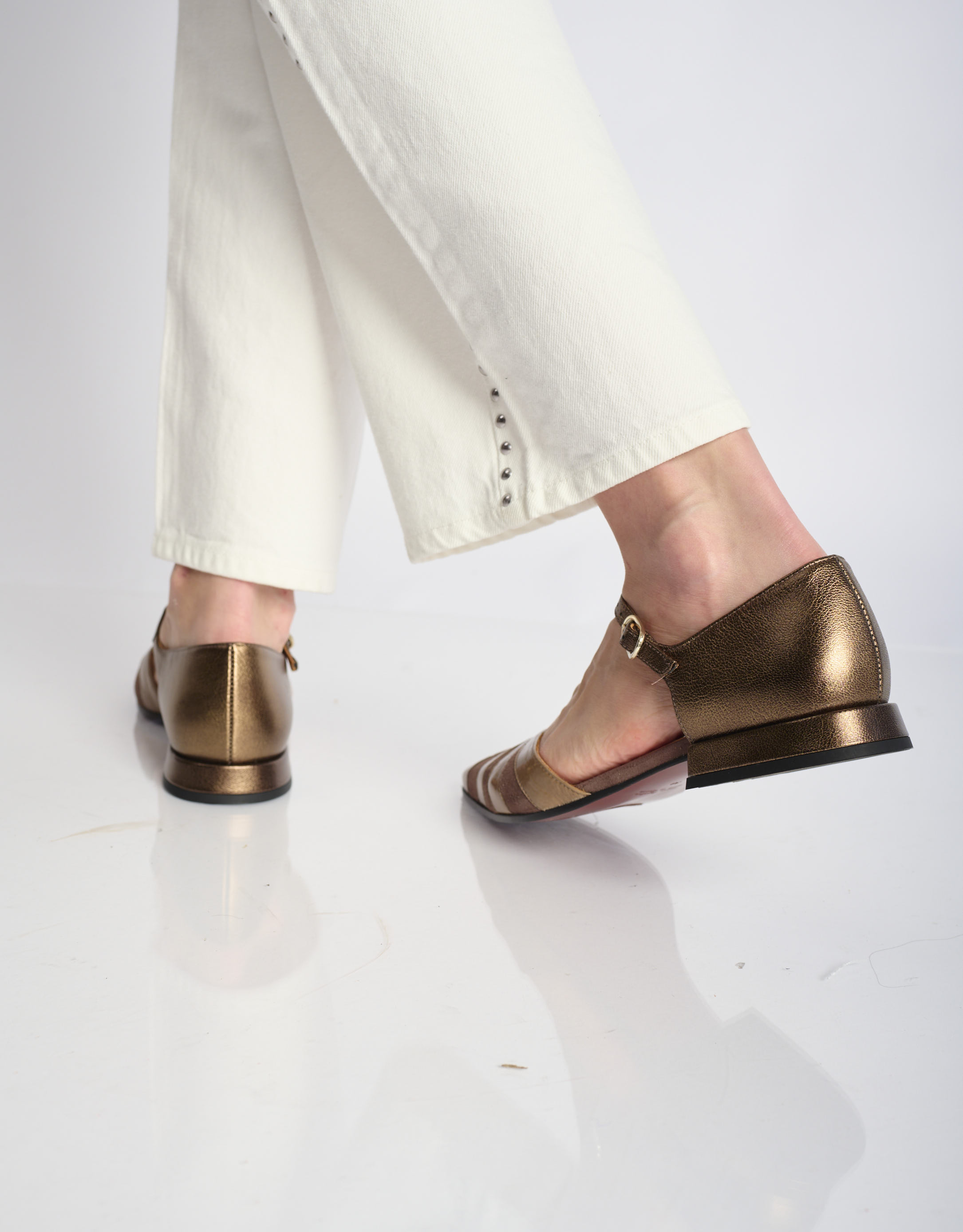 נעלי נשים - Chie Mihara - נעלי סירה שטוחות GASI - אפור חום4