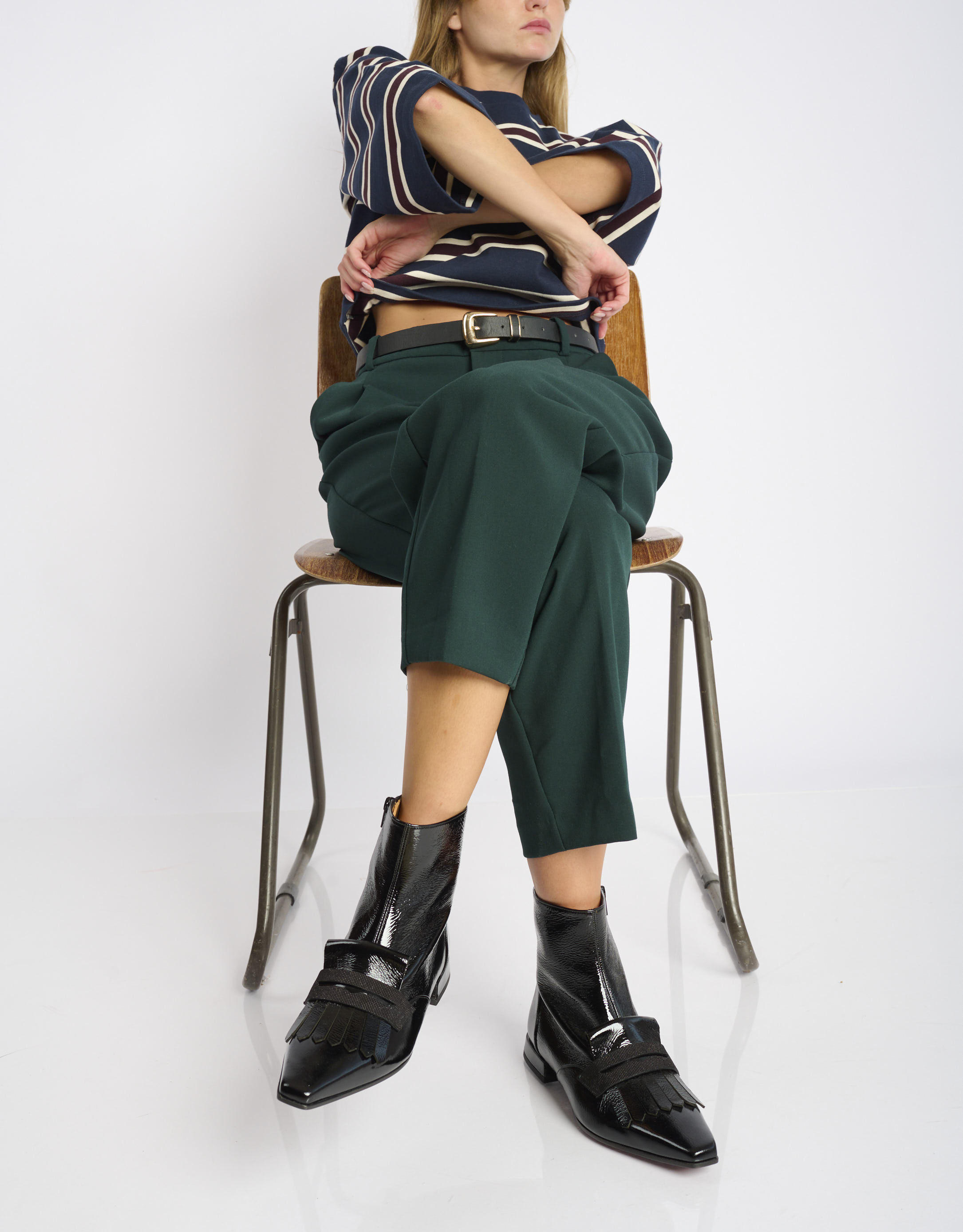 נעלי נשים - Chie Mihara - מגפונים שטוחים GATUSA - שחור4