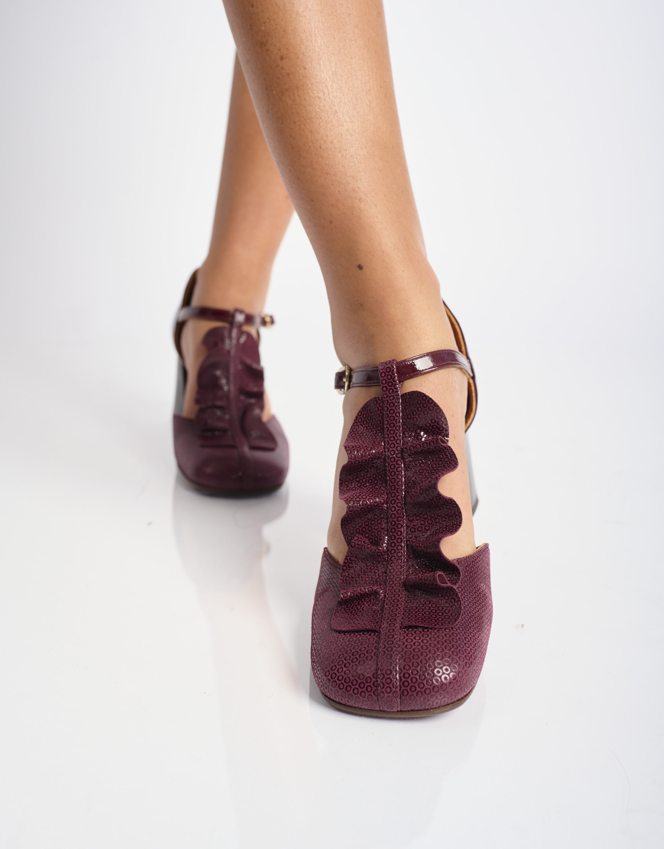 נעלי נשים - Chie Mihara - נעלי עקב SWAN - בורדו4