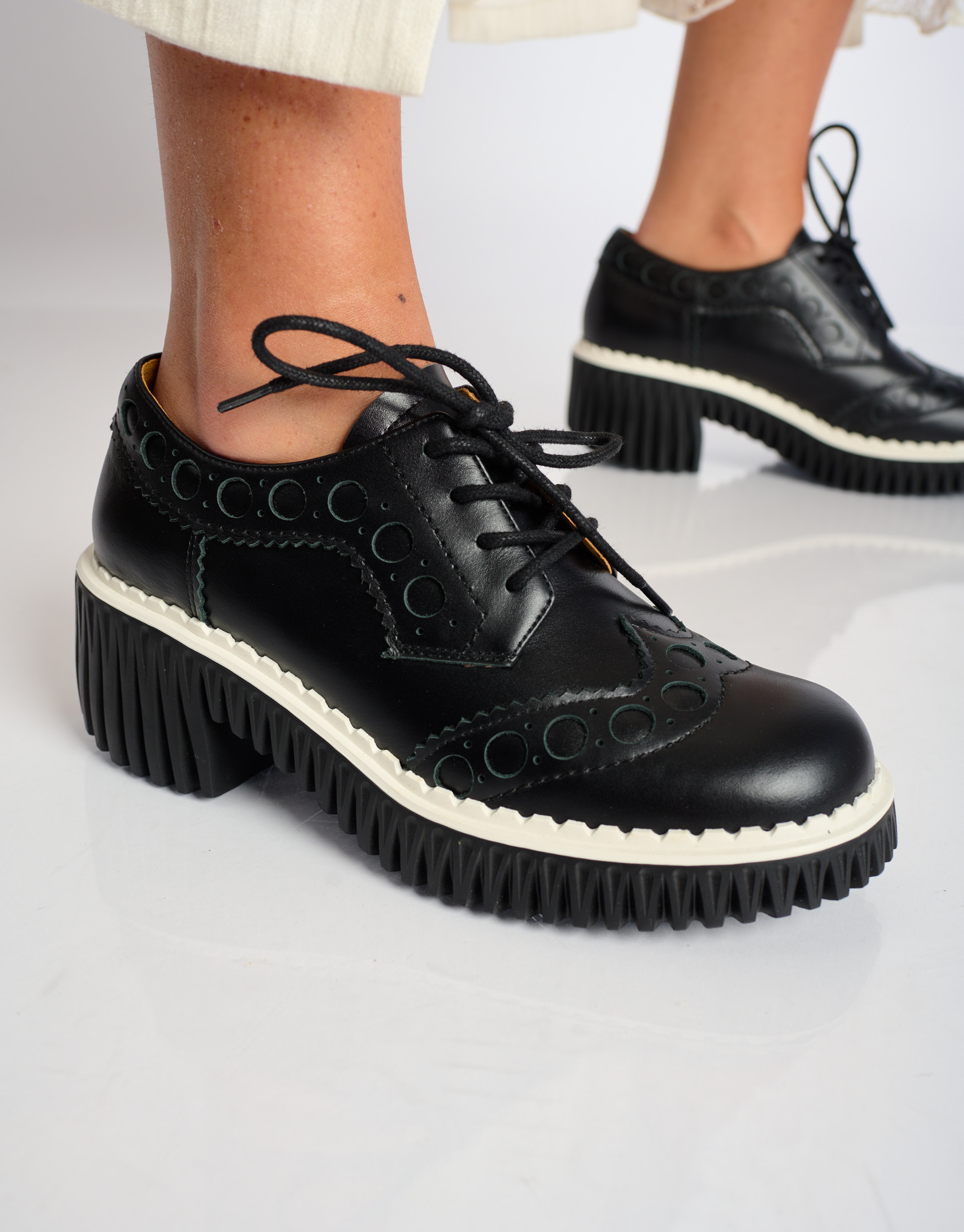 נעלי נשים - 4CCCCEES - נעלי אוקספורד PLITA WIND - שחור3