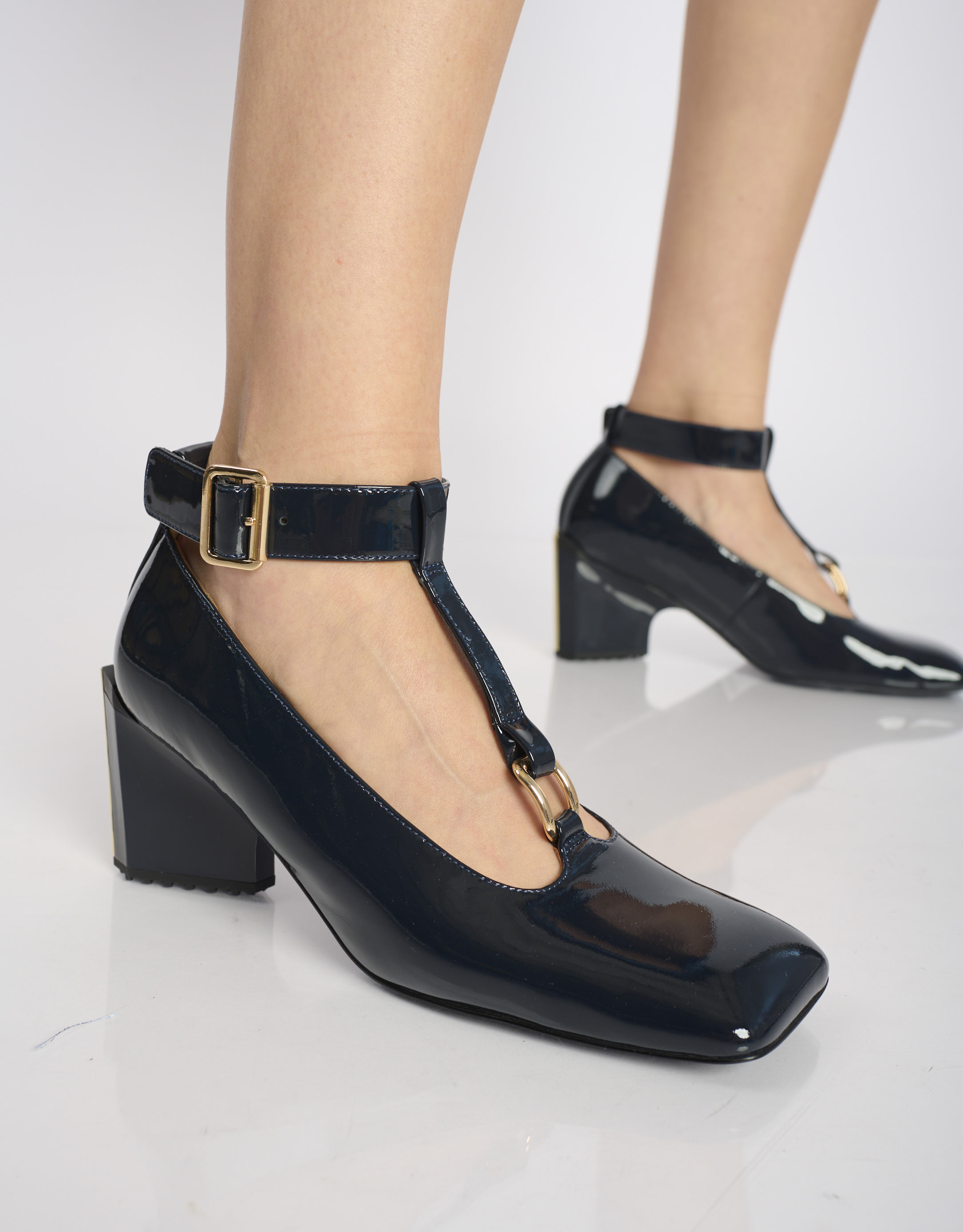 נעלי נשים - 4CCCCEES - נעלי עקב MIRROR THEA - כחול3