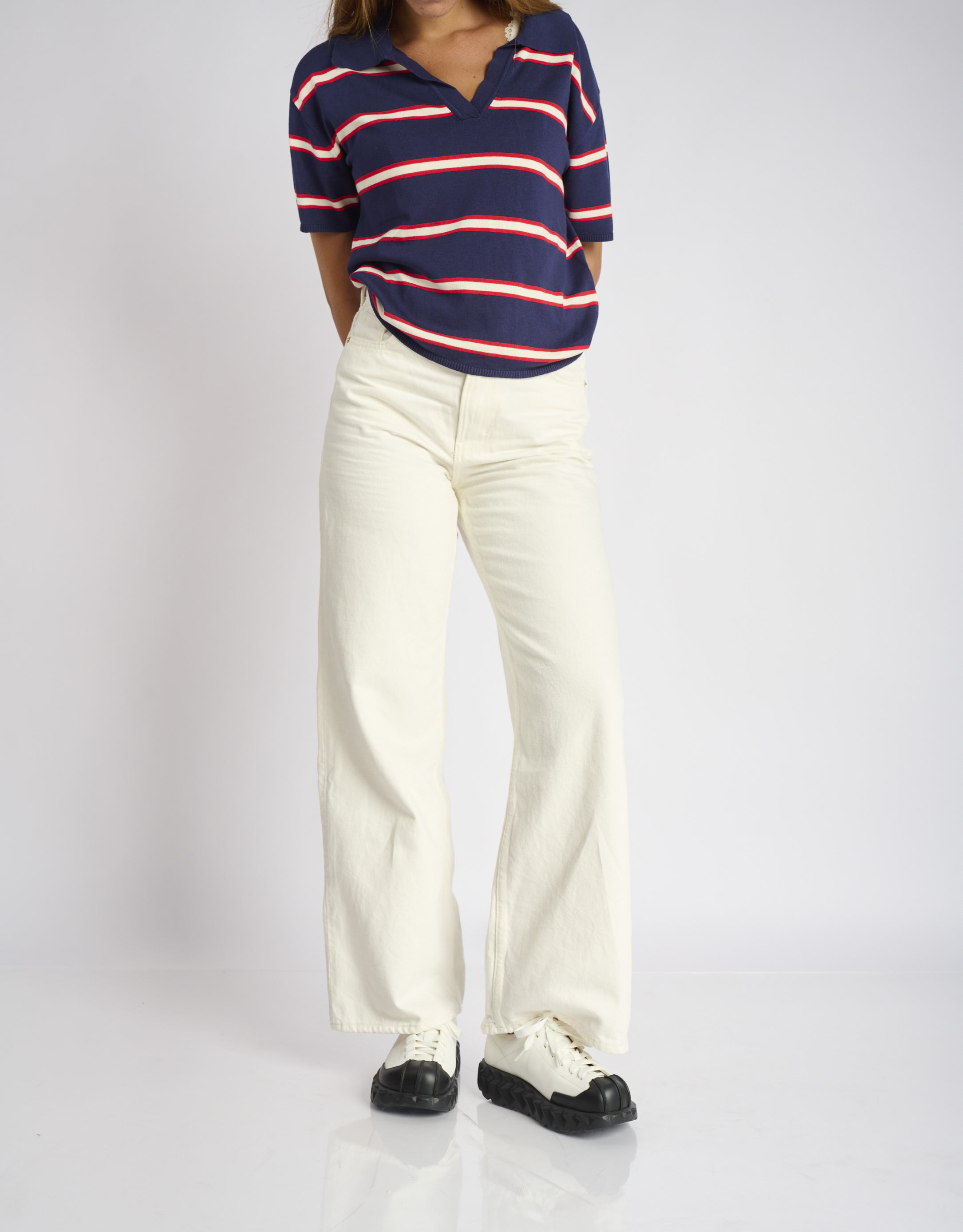 נעלי נשים - 4CCCCEES - סניקרס עור JABARA COMET - לבן2