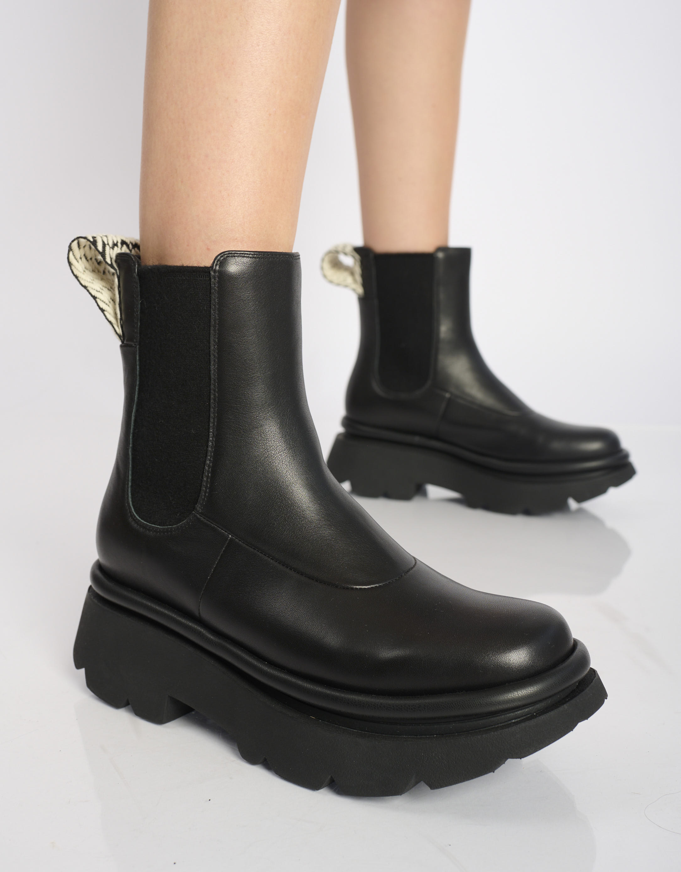 נעלי נשים - 4CCCCEES - מגפוני צ'לסי CRUNCH - שחור3