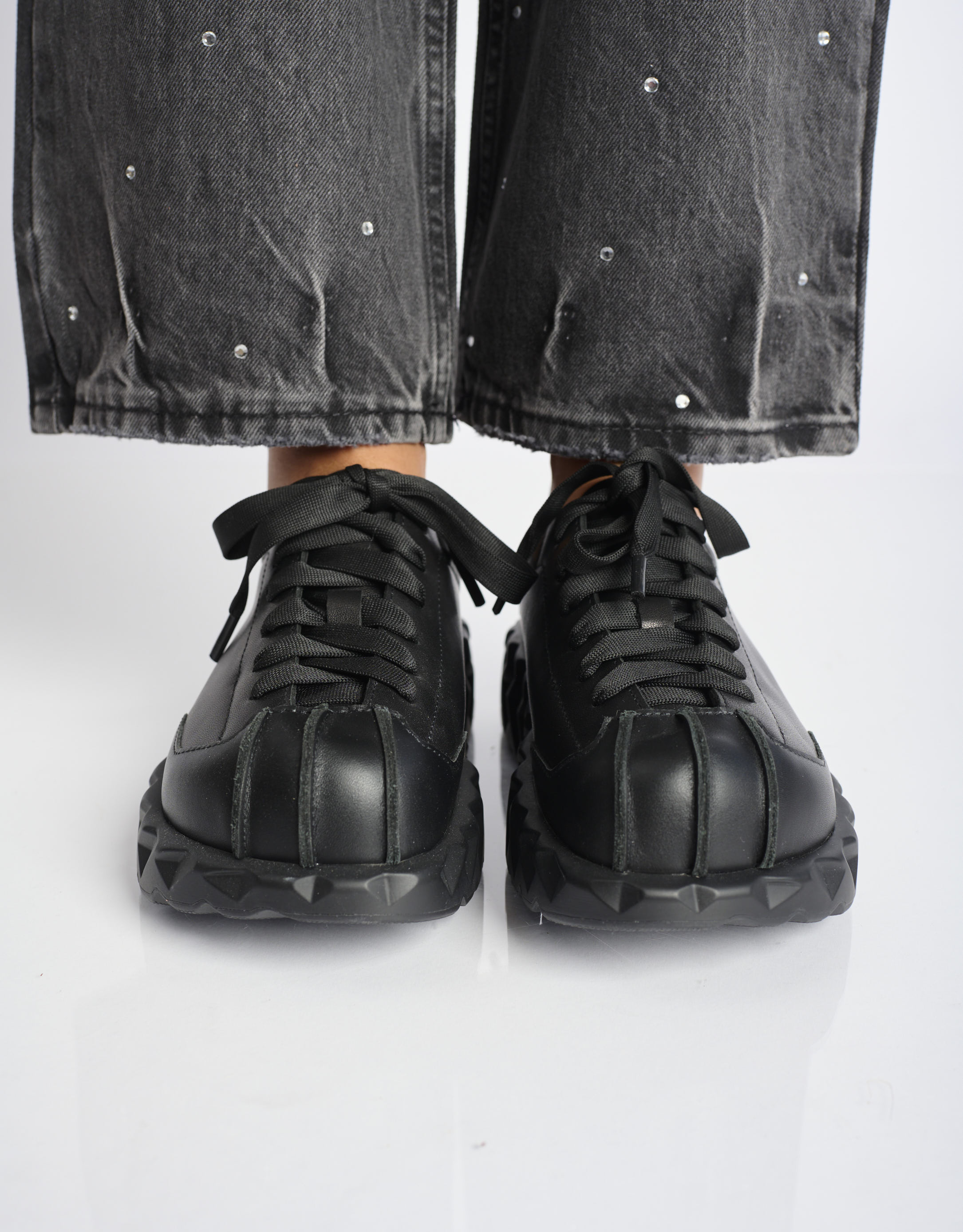 נעלי נשים - 4CCCCEES - סניקרס עור JABARA COMET - שחור4