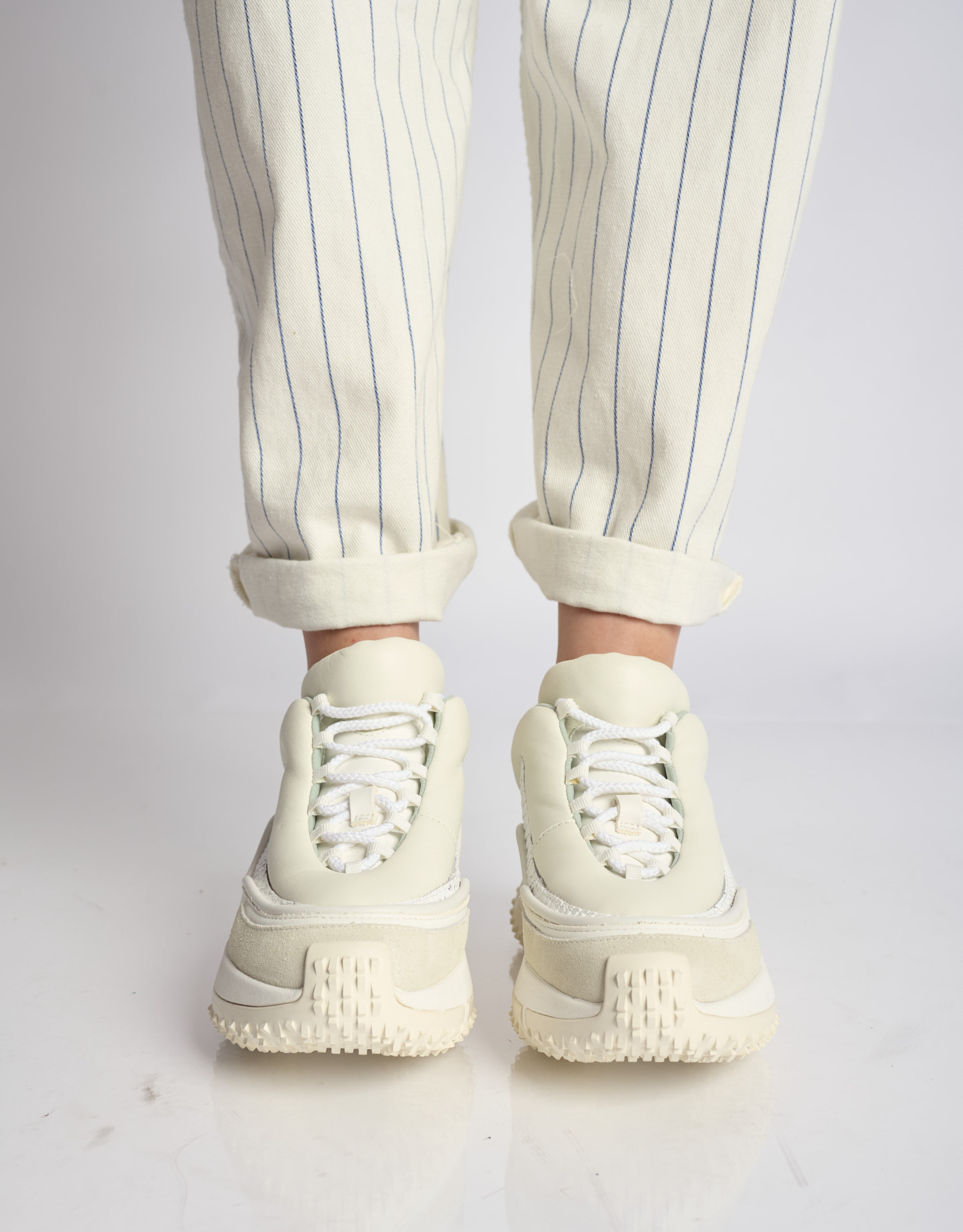 נעלי נשים - 4CCCCEES - סניקרס עור KAPOK SWAN - לבן4