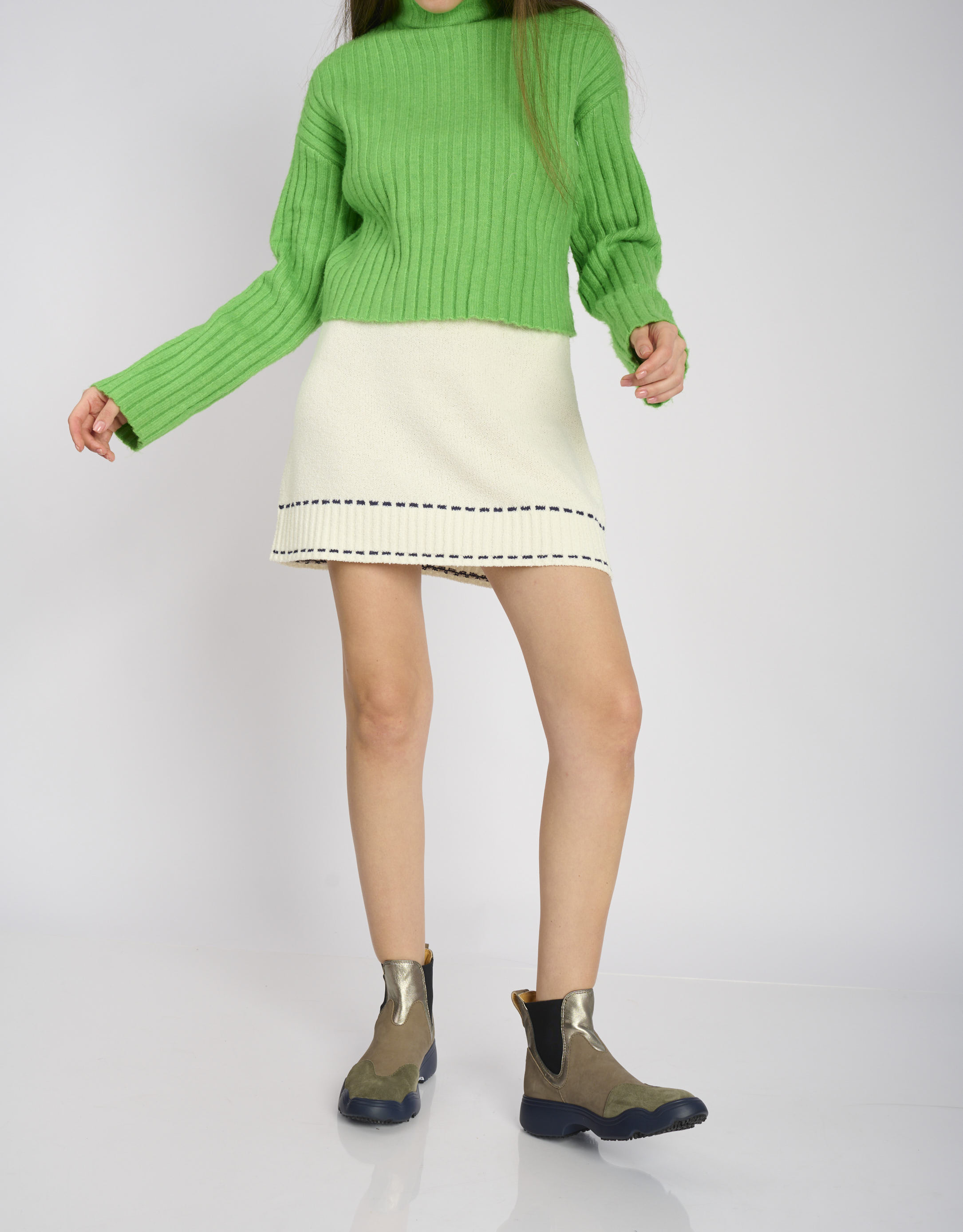 נעלי נשים - 4CCCCEES - מגפוני צ'לסי SANHO WAVE - חאקי3