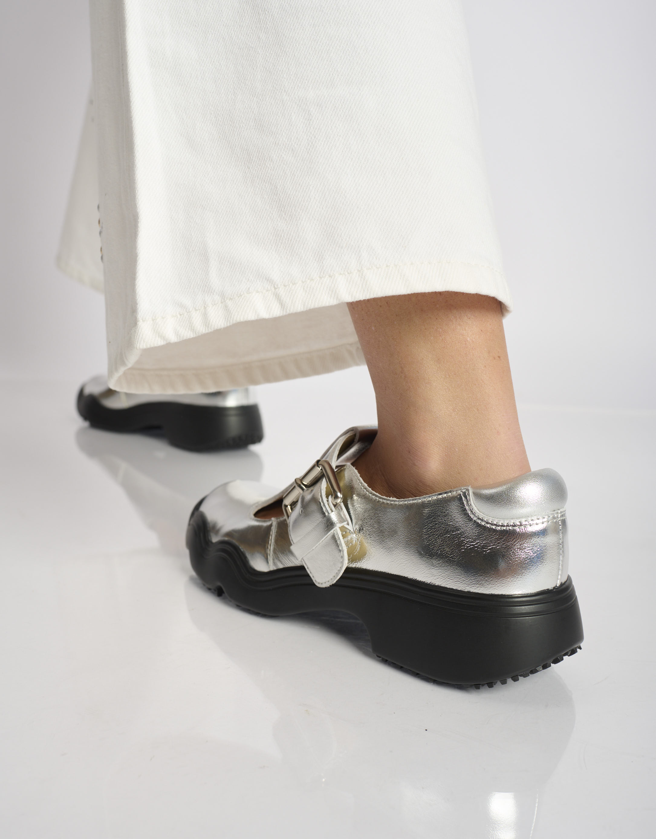 נעלי נשים - 4CCCCEES - נעלי בובה SANHO TIBA - כסף4