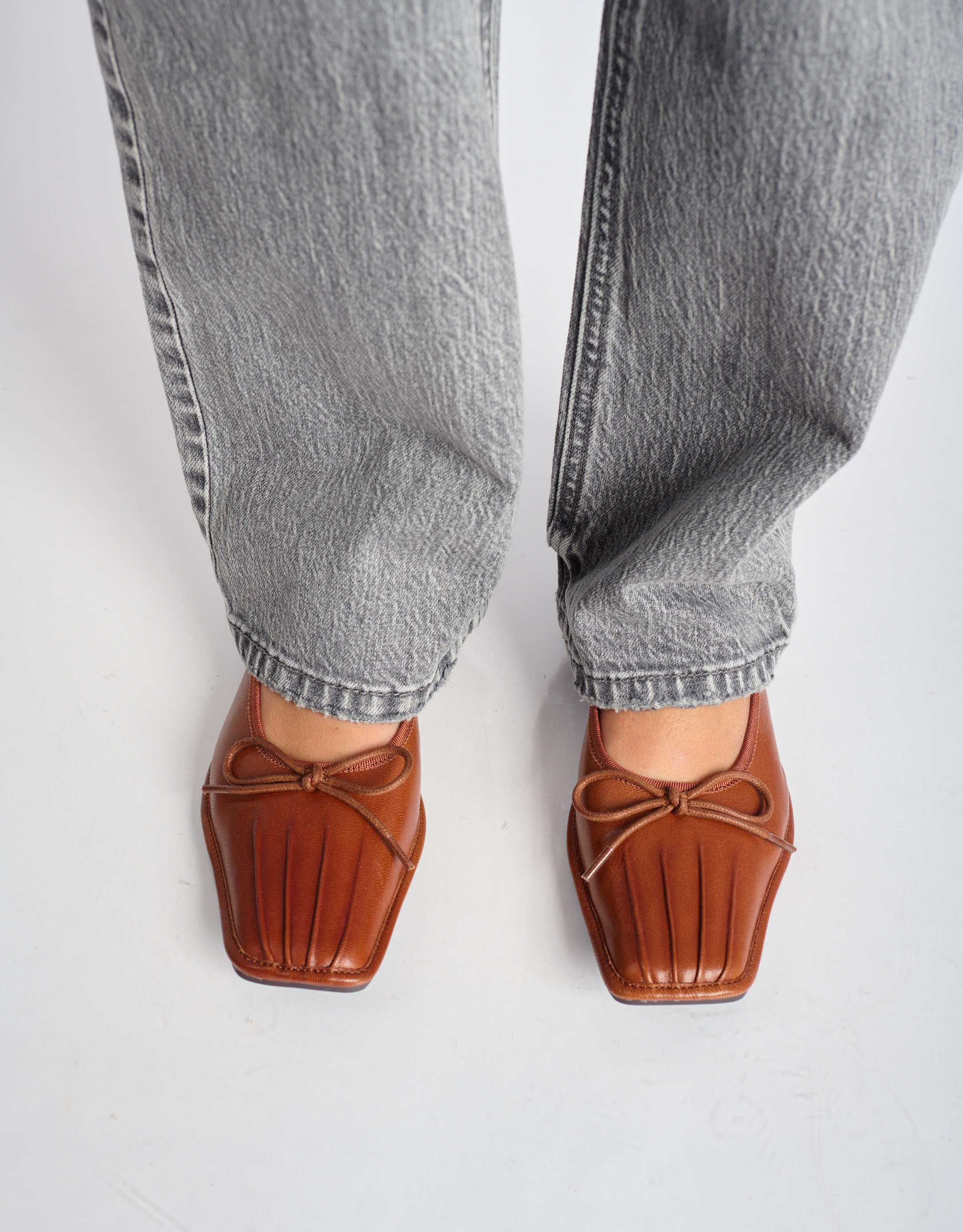 נעלי נשים - Yuko Imanishi - נעלי בלרינה DOU - חום3