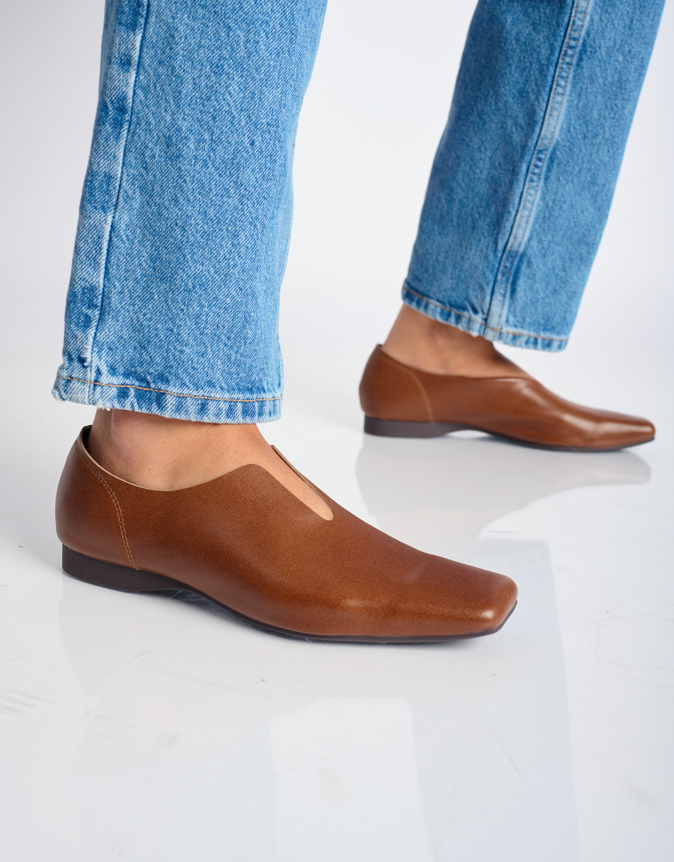 נעלי נשים - Yuko Imanishi - נעליים שטוחות FAN - חום3