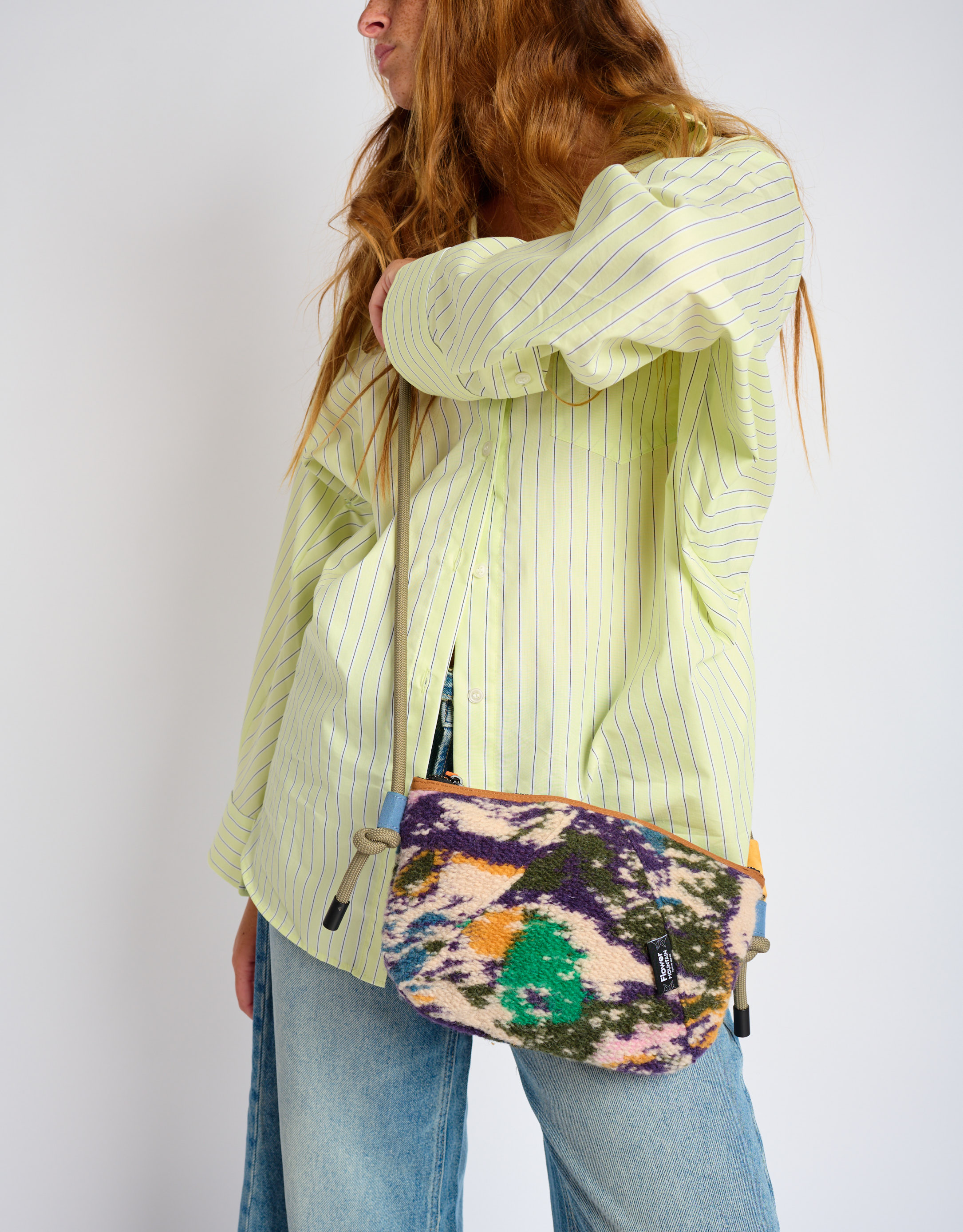 נעלי נשים - Flower Mountain - תיק צד POCKET FM - סגול   ירוק1