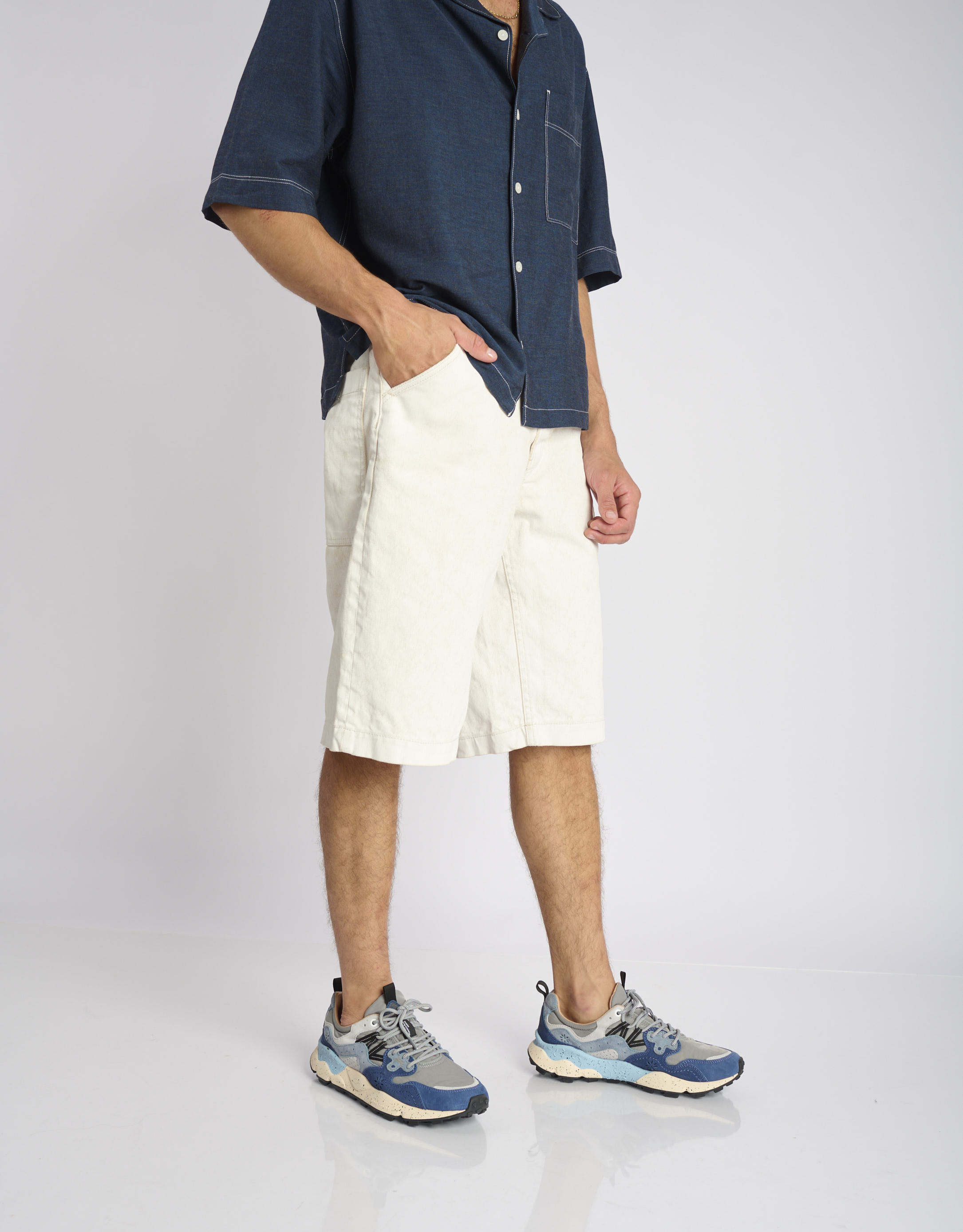 נעלי גברים - Flower Mountain - סניקרס צבעוניות YAMANO - אפור   כחול1