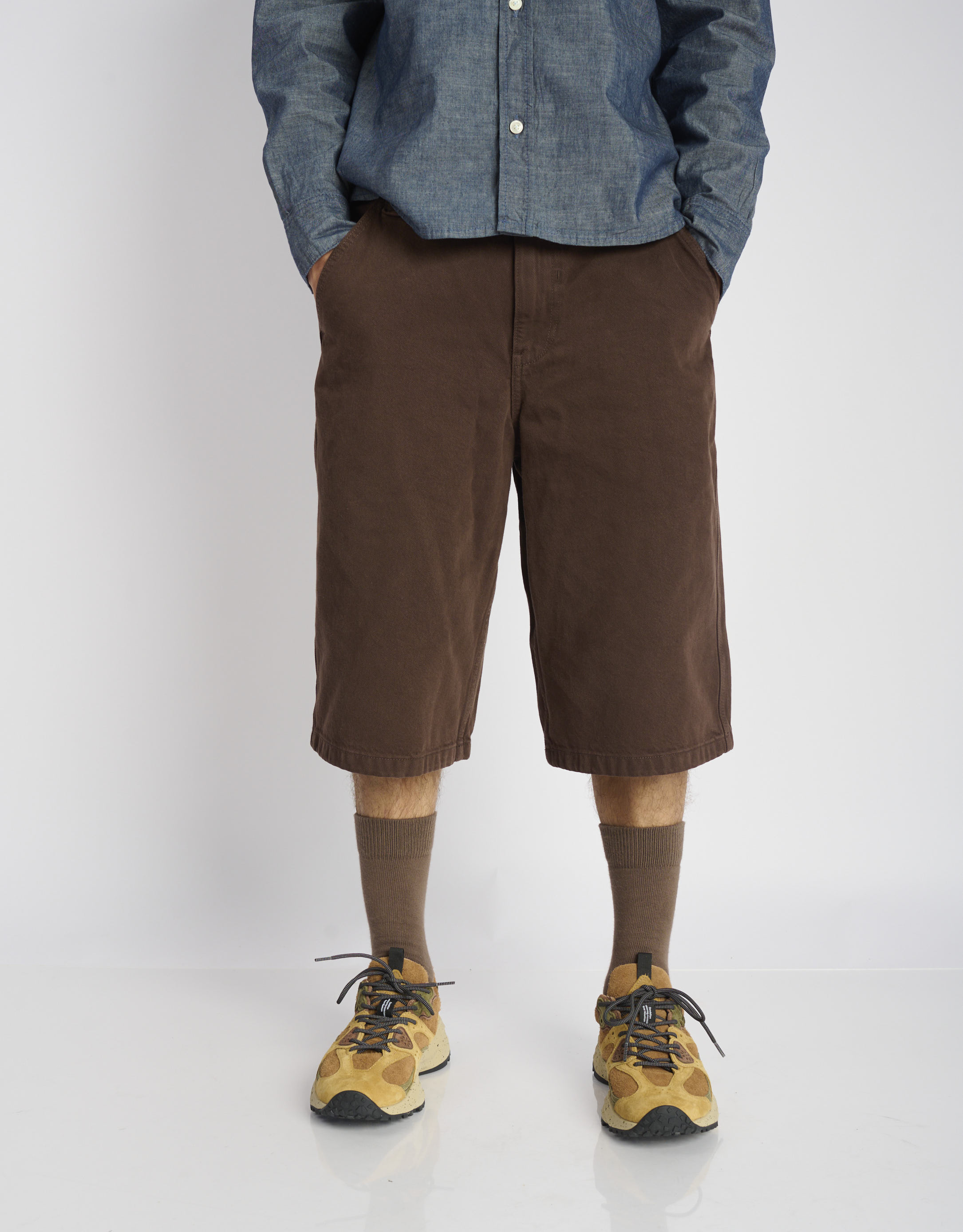 נעלי גברים - Flower Mountain - סניקרס זמש ובד WAVE - קאמל1