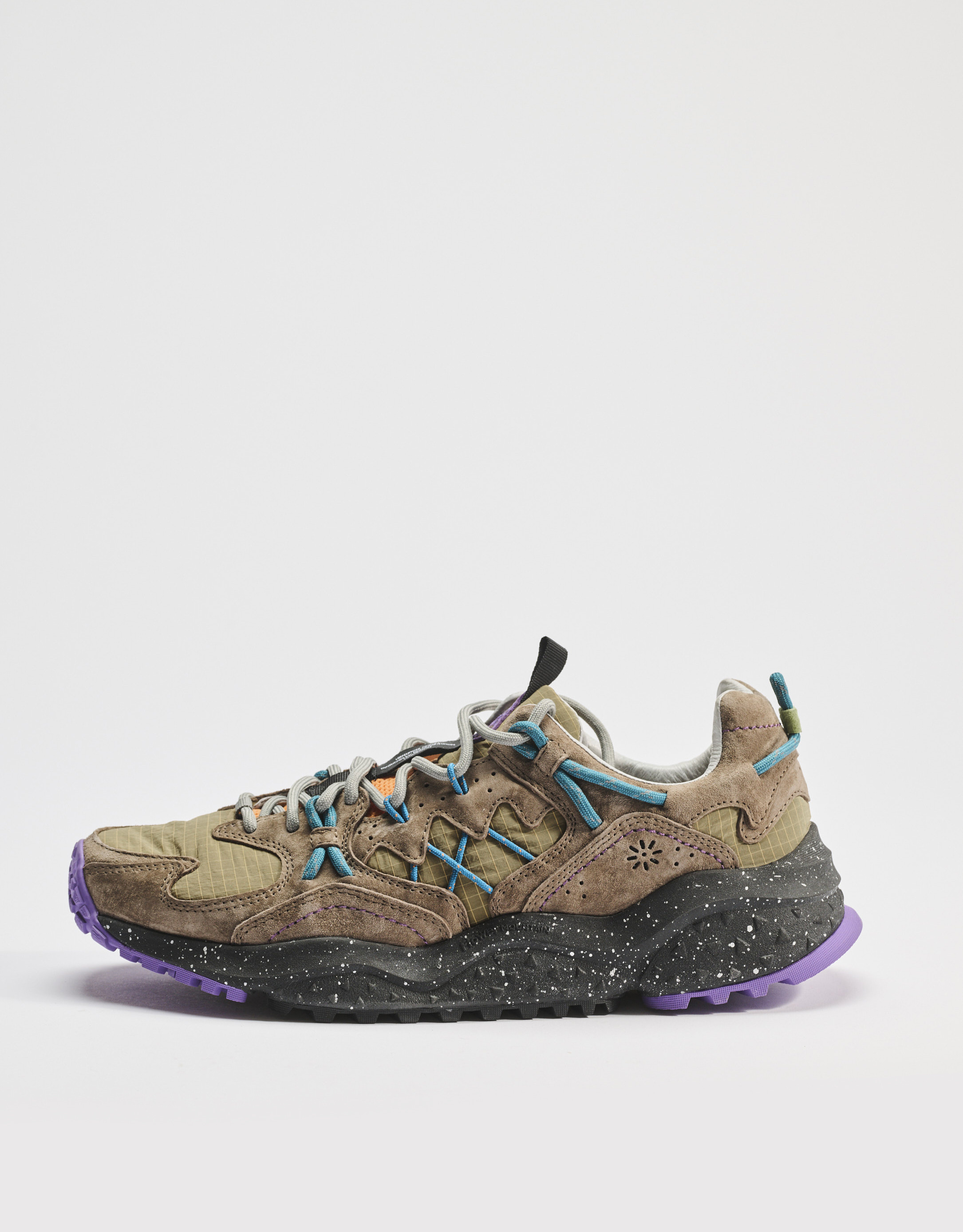 נעלי גברים - Flower Mountain - סניקרס זמש ובד YMABUSHI - זית2