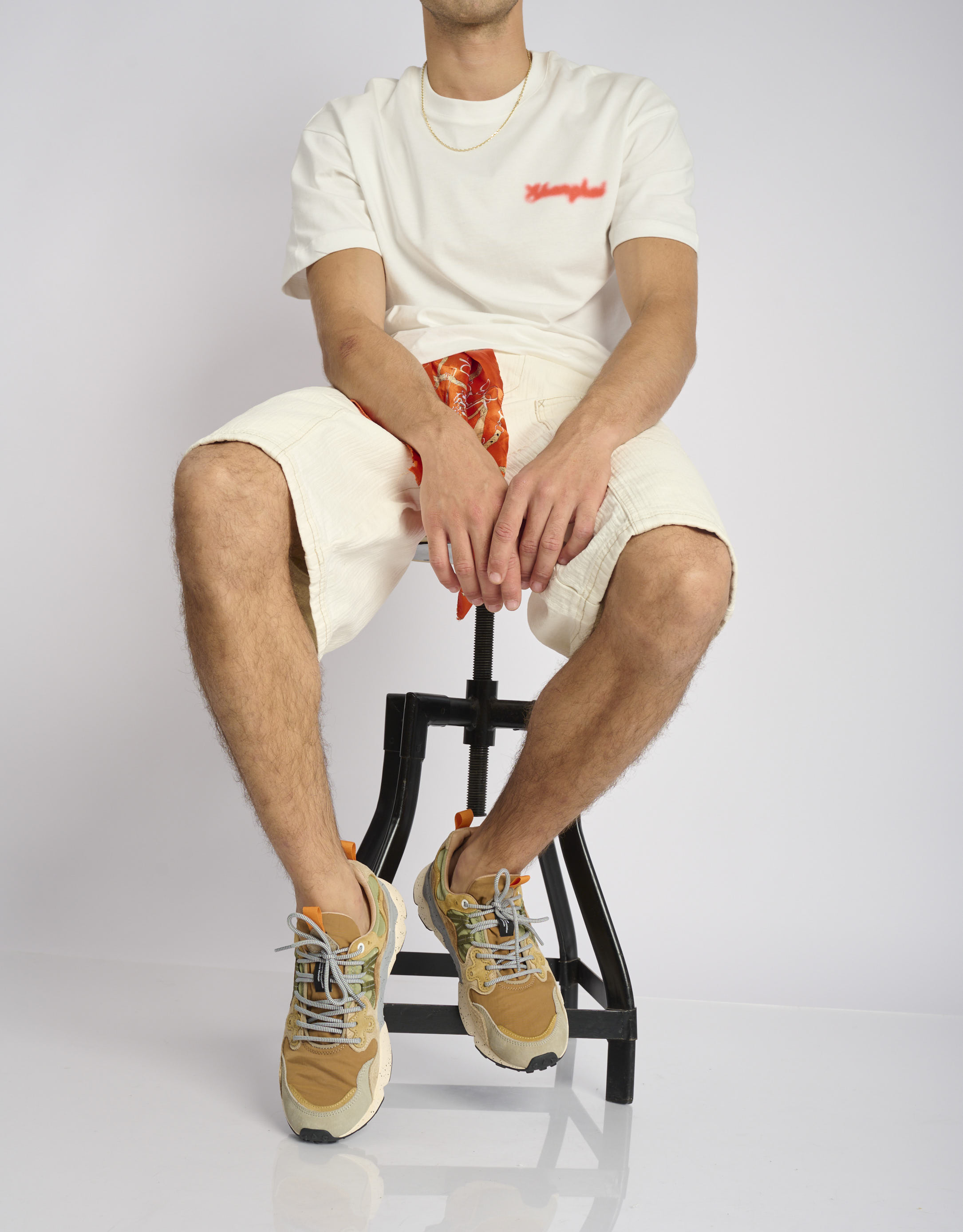 נעלי גברים - Flower Mountain - סניקרס צבעוניות YAMANO - חום   ירוק1