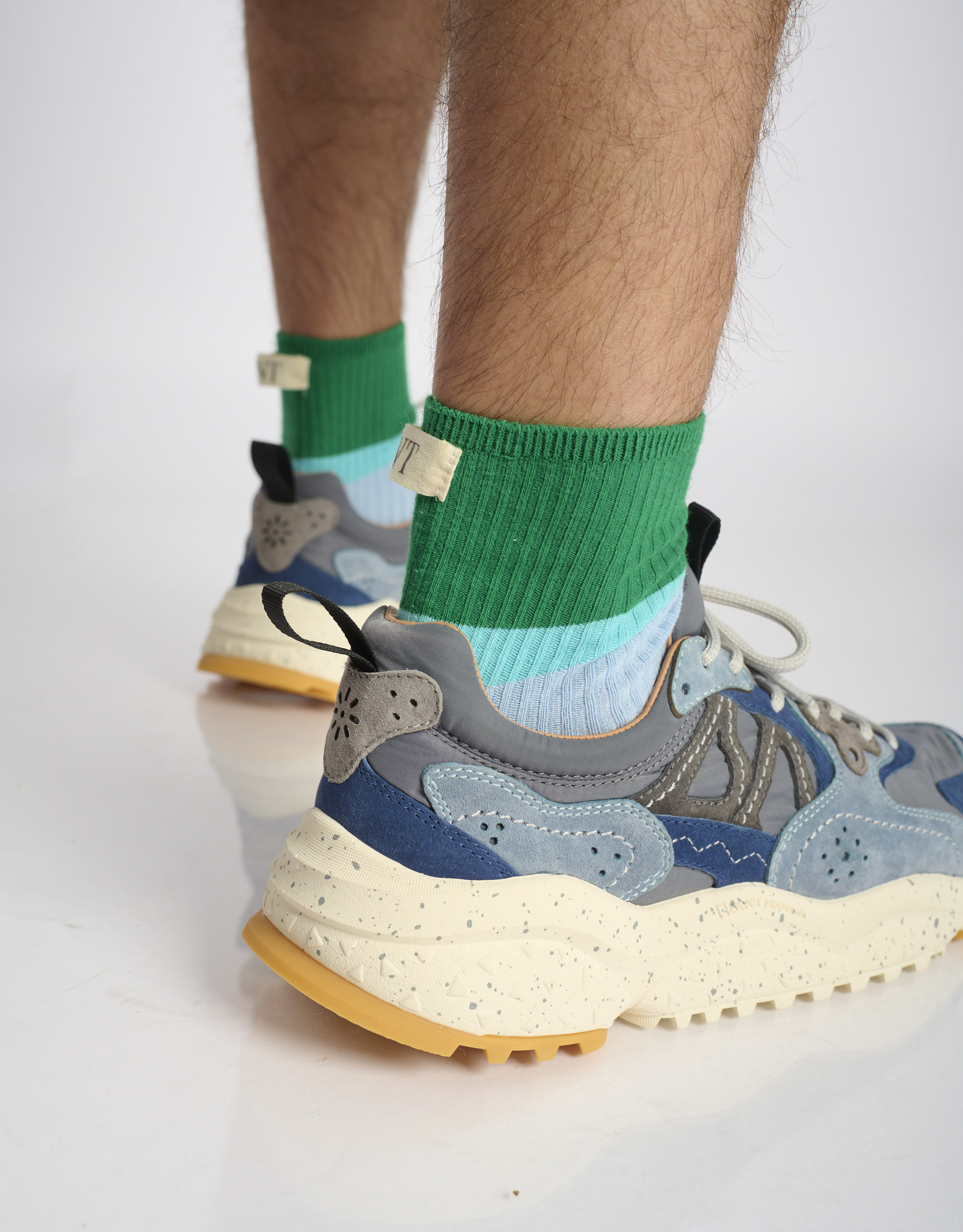 נעלי גברים - Flower Mountain - סניקרס זמש ובד SOLIN - כחול3