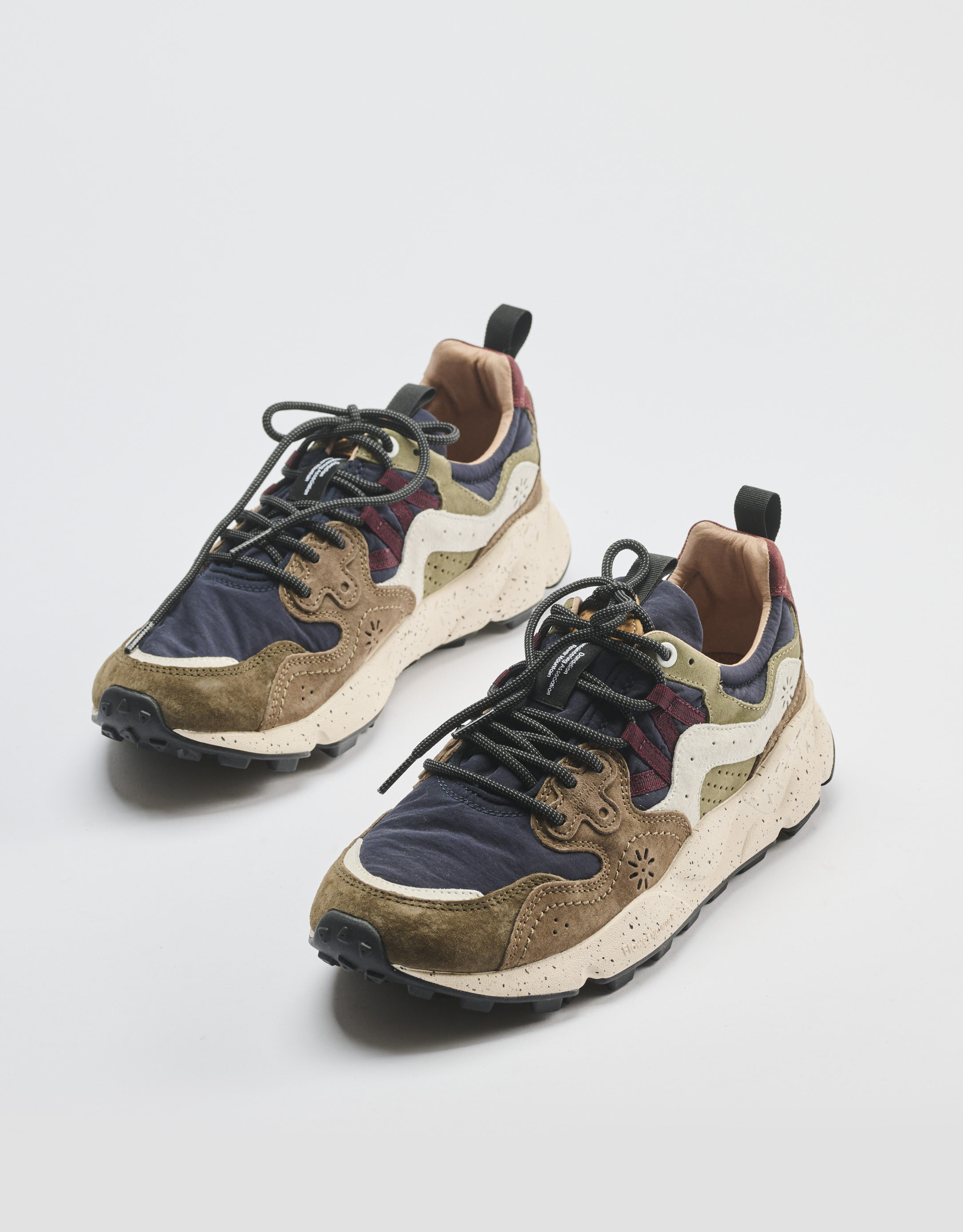 נעלי גברים - Flower Mountain - סניקרס צבעוניות YAMANO - כחול   חום2