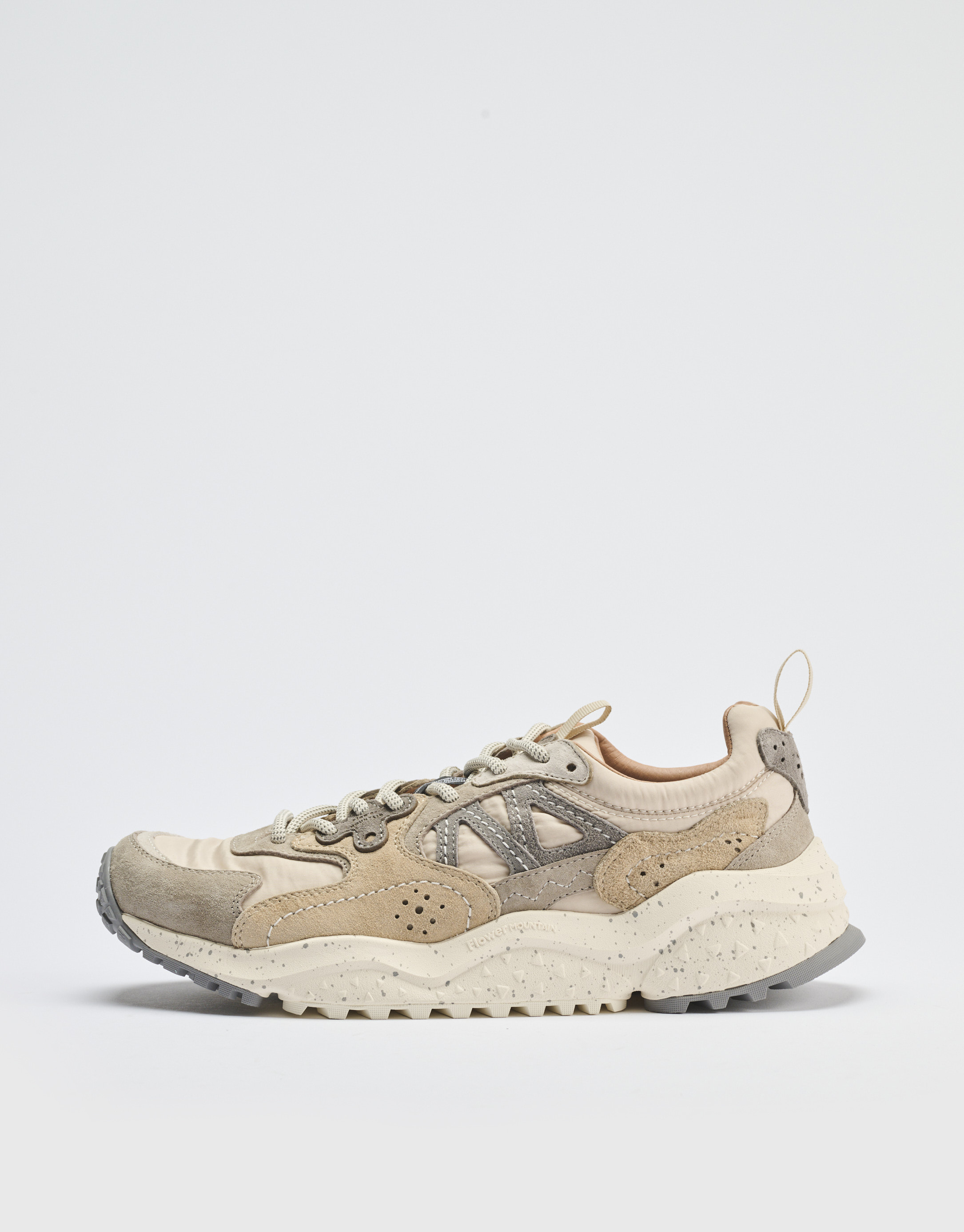 נעלי גברים - Flower Mountain - סניקרס זמש ובד SOLIN - בז'3