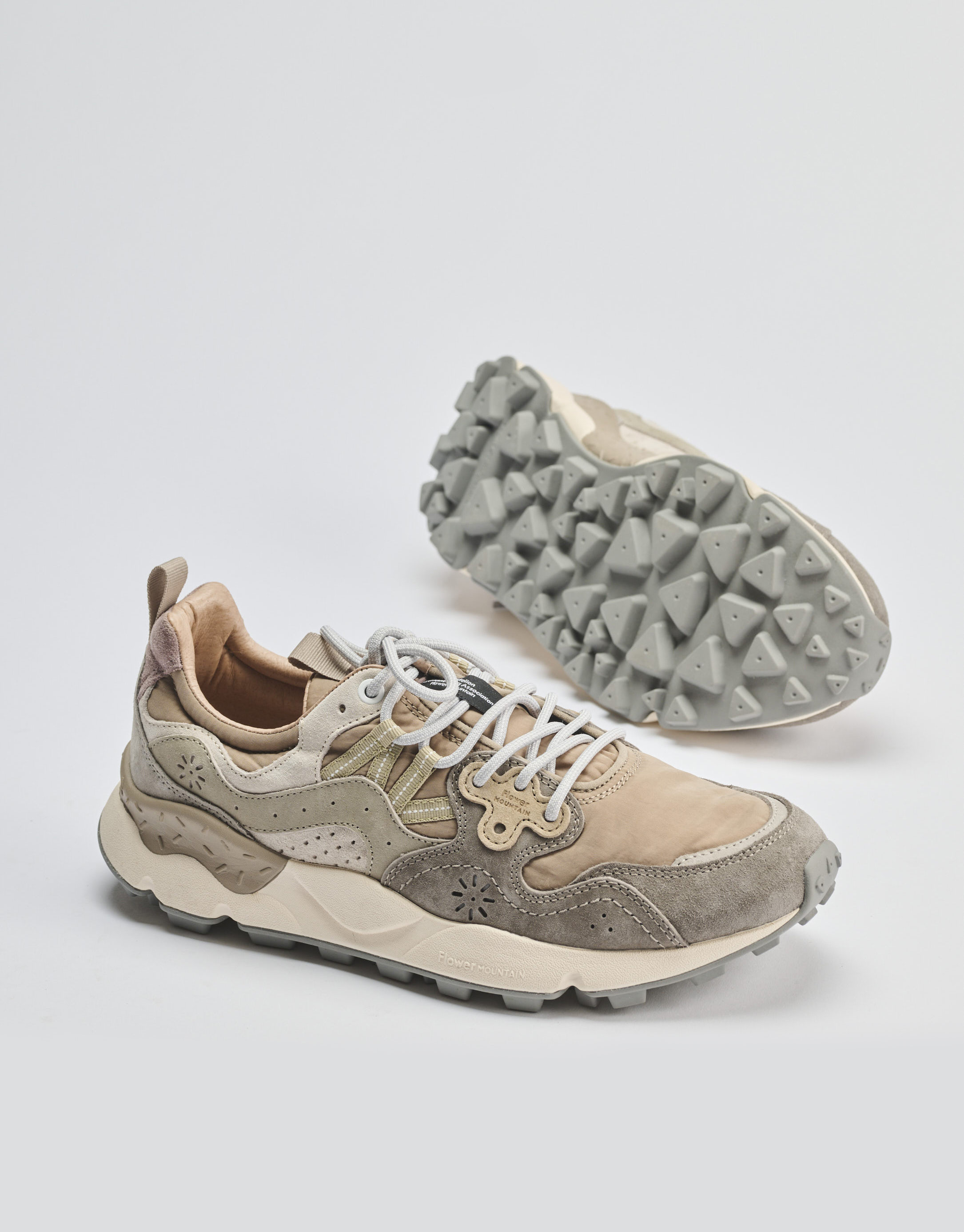 נעלי גברים - Flower Mountain - סניקרס צבעוניות YAMANO - בז'4