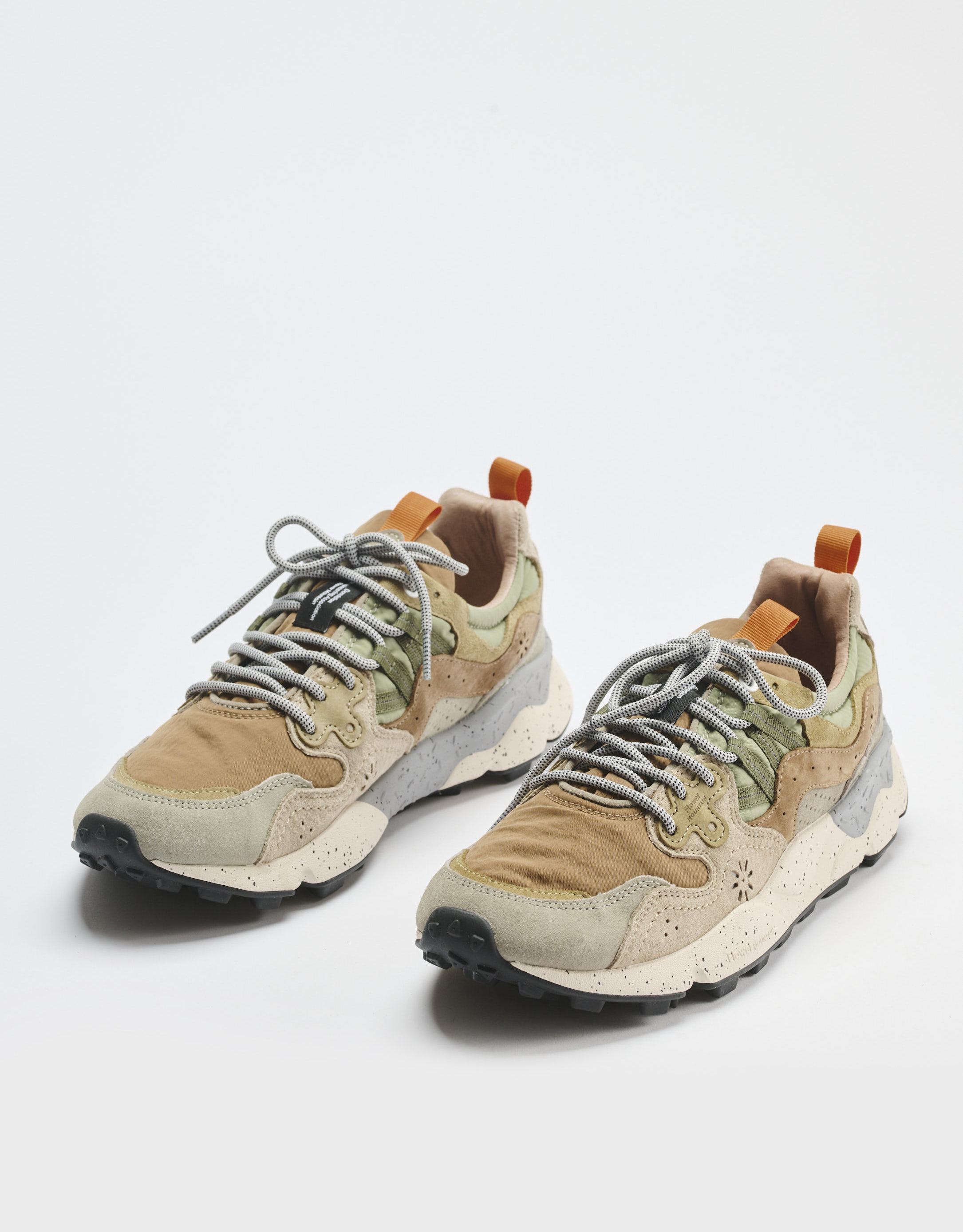 נעלי גברים - Flower Mountain - סניקרס צבעוניות YAMANO - חום   ירוק4