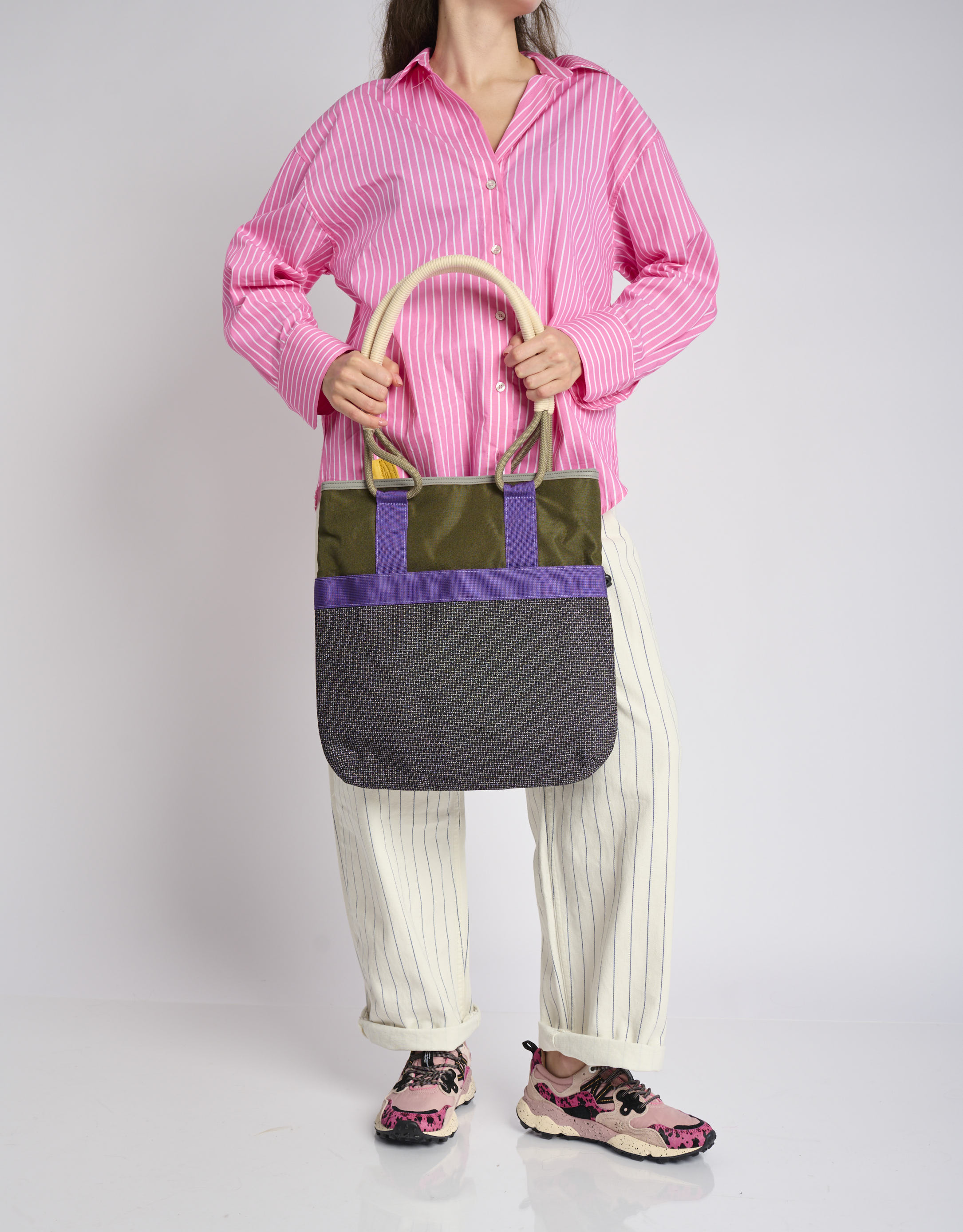 נעלי נשים - Flower Mountain - תיק צד TOTE FM - חאקי   אפור3