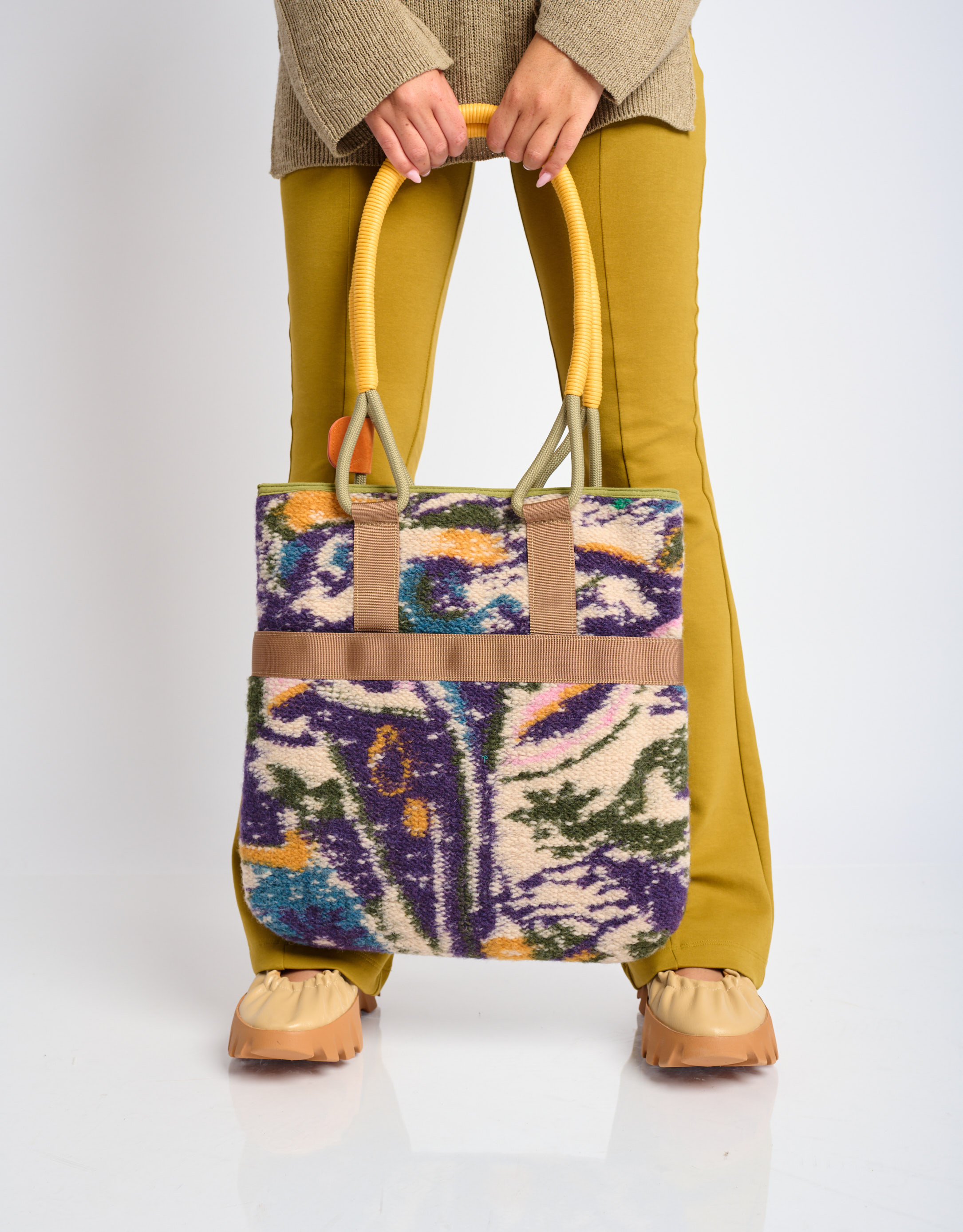 נעלי נשים - Flower Mountain - תיק צד TOTE FM - סגול   ירוק3